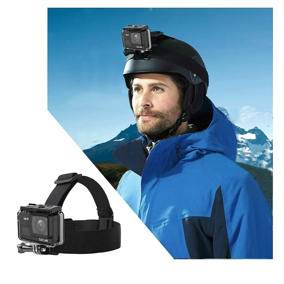 SJCAM - SJCAM ARNÉS DE CABEZA PARA CÁMARA DE ACCIÓN