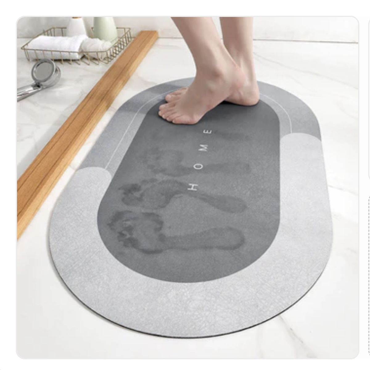 AURELA - Alfombra Súper Absorbente de Fácil Secado para Baño