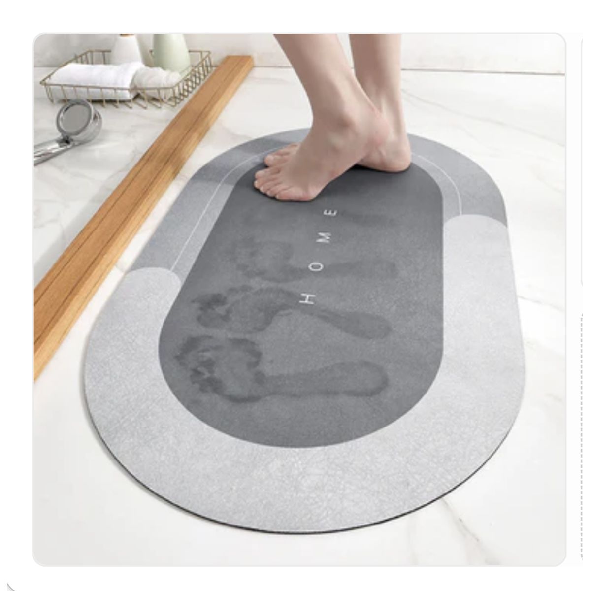 AURELA - Alfombra Súper Absorbente de Fácil Secado para Baño