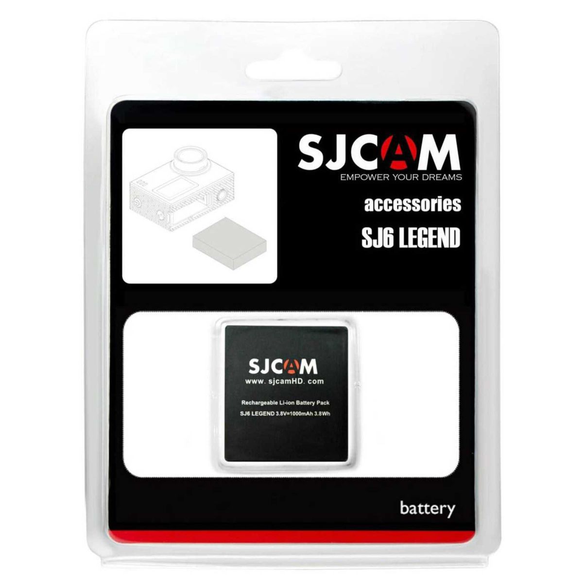 SJCAM - BATERÍA PARA CÁMARA SJCAM SJ6 LEGEND