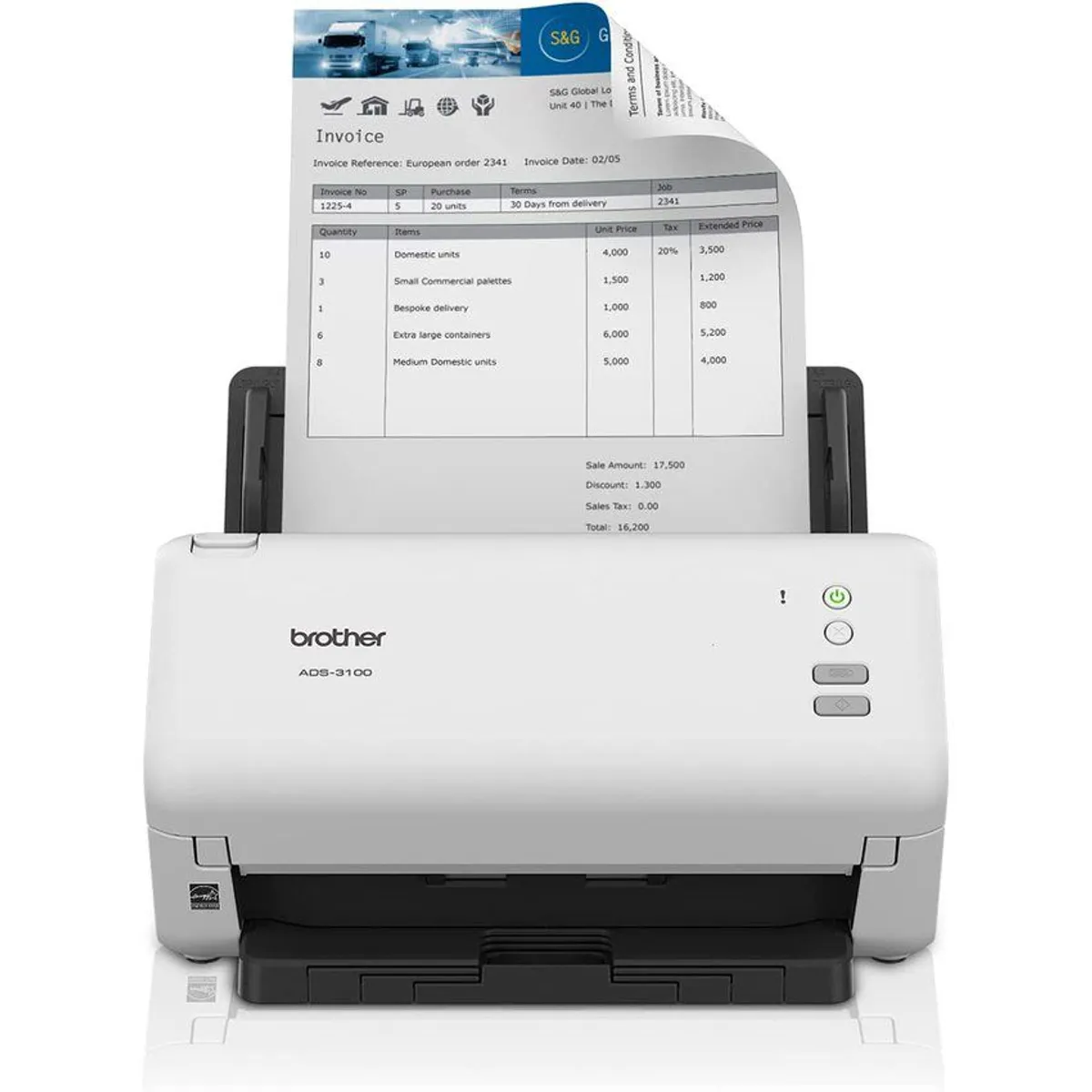 BROTHER - Escaner Brother ADS-3100 Duplex 40ppm USB 3.0