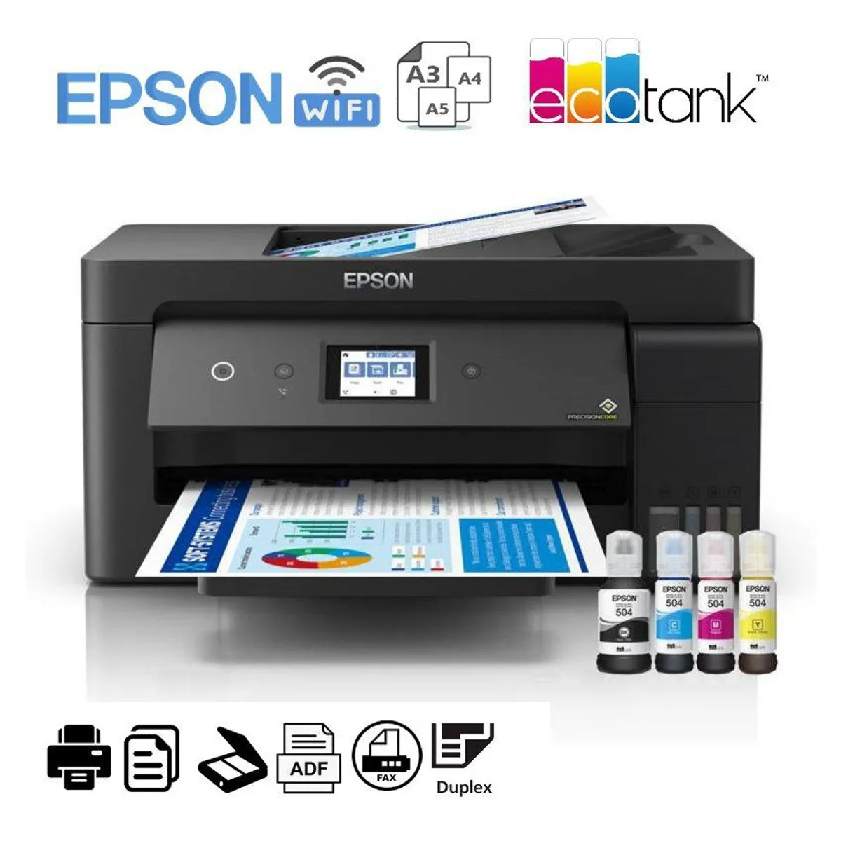 EPSON - IImpresora Epson EcoTank A3 L14150 Multifuncional WiFi USB RED