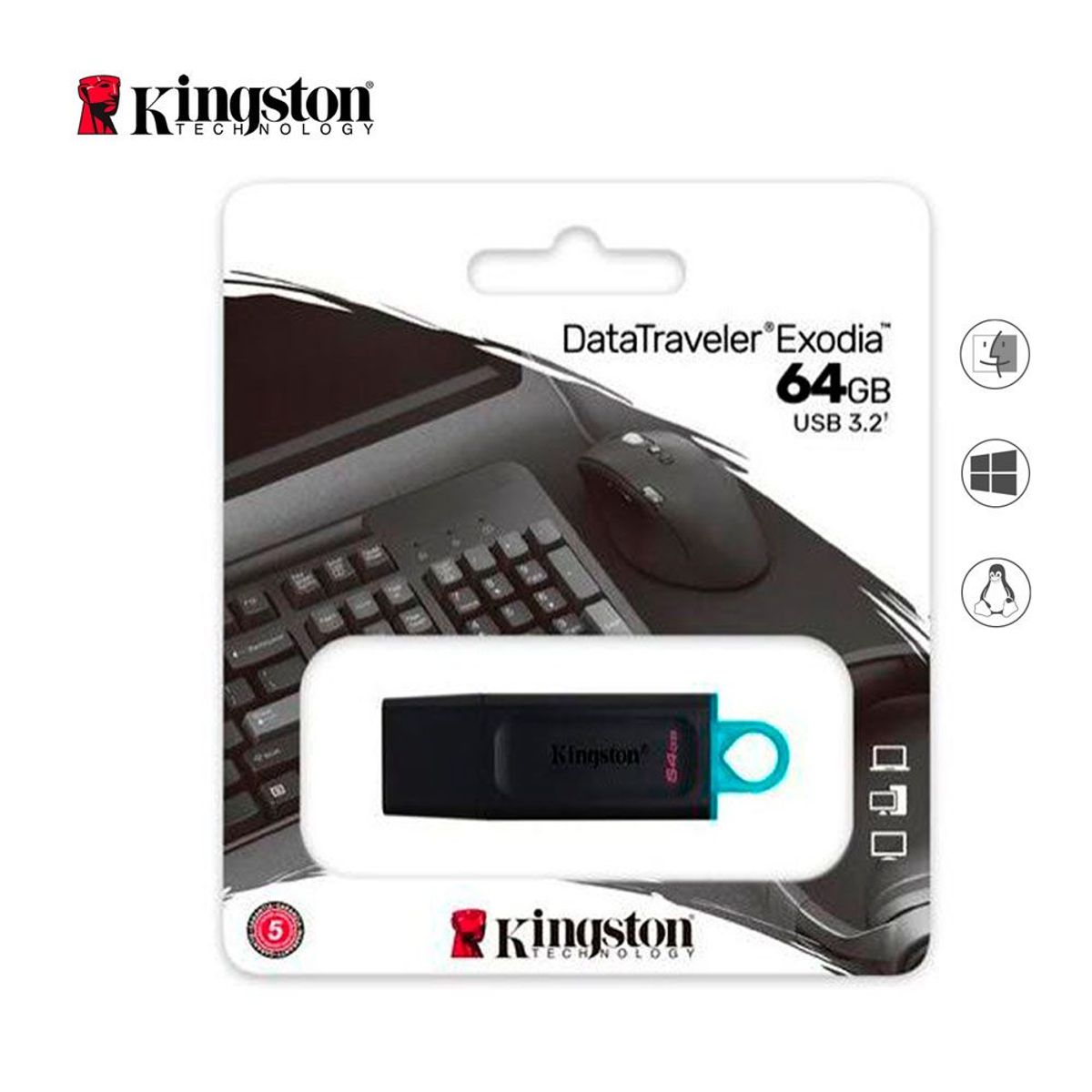 KINGSTON - Memoria Usb Kingston DTX Exodia 64GB DTX64GB