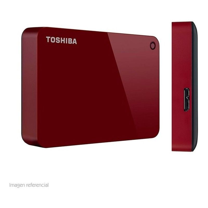 TOSHIBA - Disco Duro Portatil TOSHIBA Canvio Advance 2TB Rojo, USB 3.2