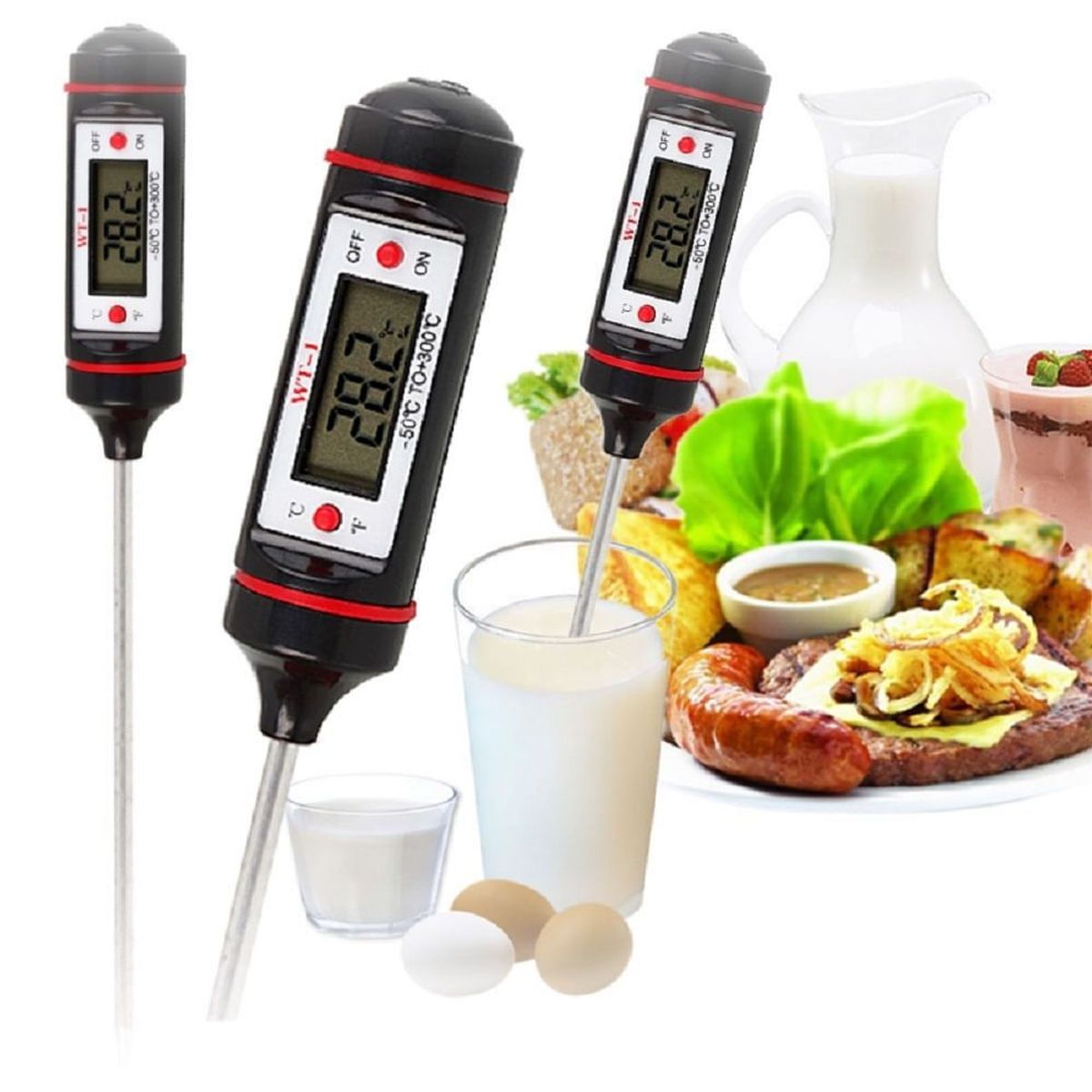 GENERICO - Termómetro Digital Cocina 38.5 Cm Liquido Y Solido Alimento