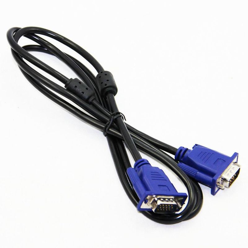 GENERICO - Cable Vga  1.5M 15 Pines Doble Filtro Macho-Macho