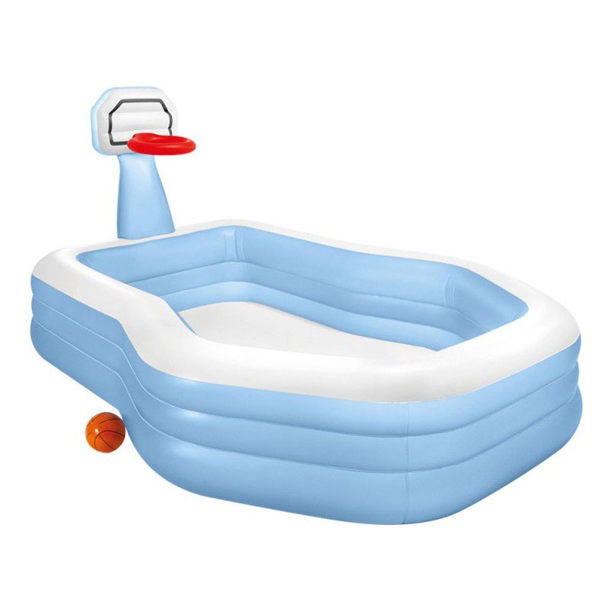 INTEX - INTEX - Piscina inflable infantil con basquet 188x257x130