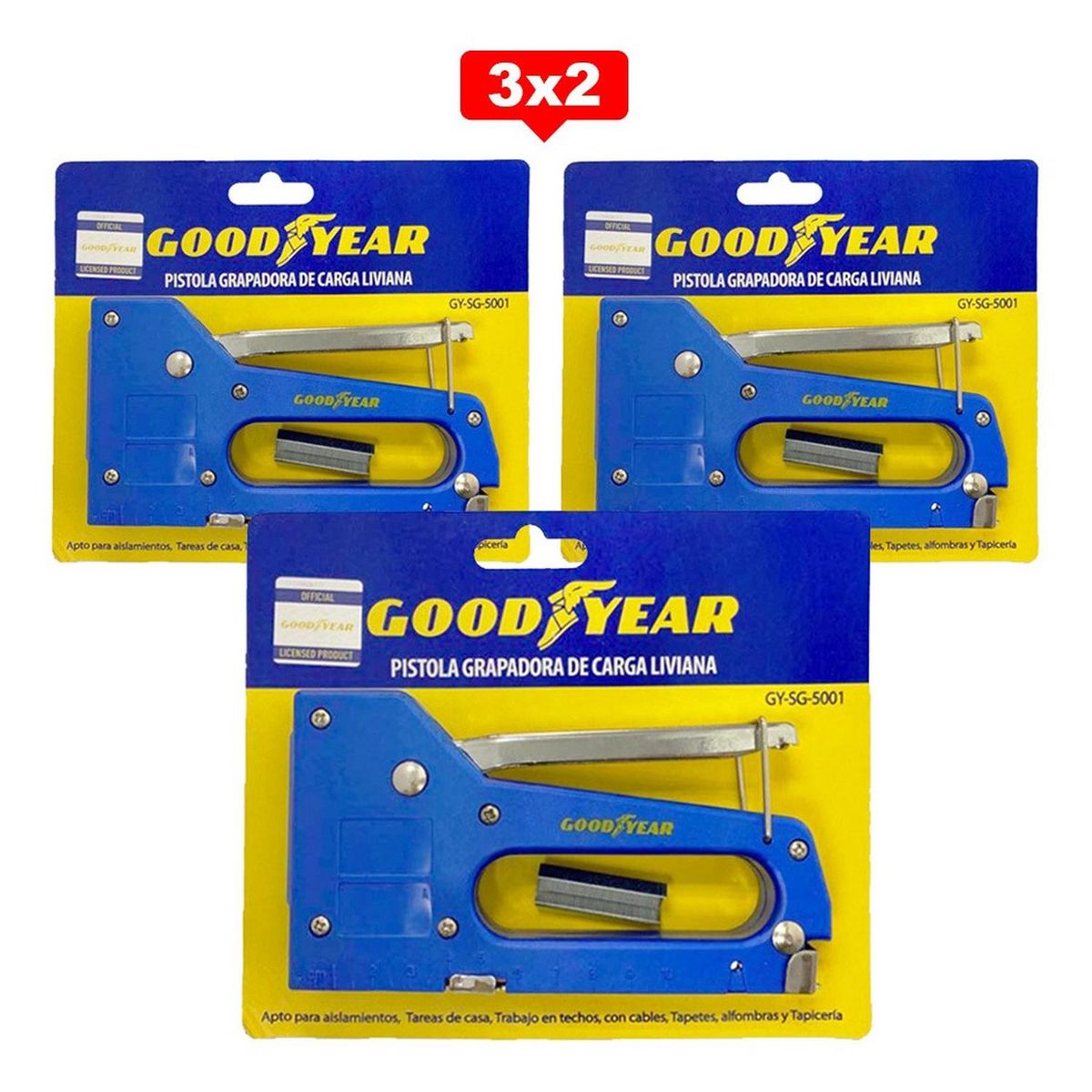 Goodyear - Engrampadora Goodyear trabajo 4 - 8 mm Tapetes Alfombras 3X2