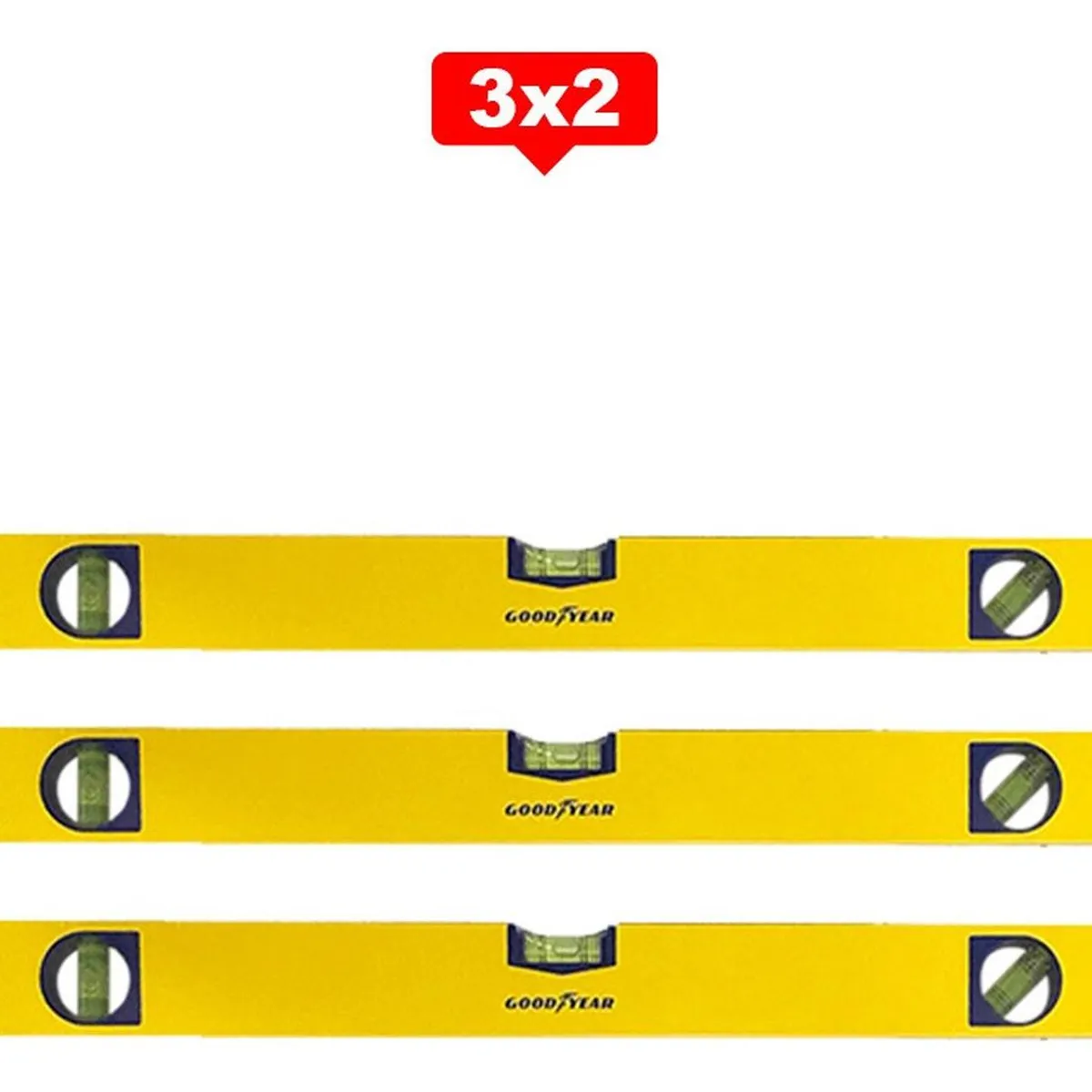 GOODYEAR - Nivel Magnetico Imantado Goodyear 600 mm CRV 3X2