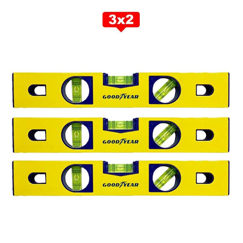 GOODYEAR - Nivel Magnético Imantado Goodyear 300 mm CRV 3X2