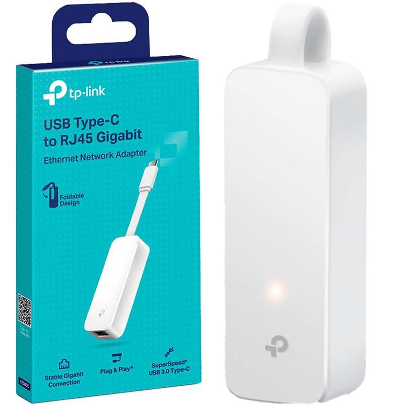 TP LINK - Adaptador de Red UE300C USB Type-C Ethernet