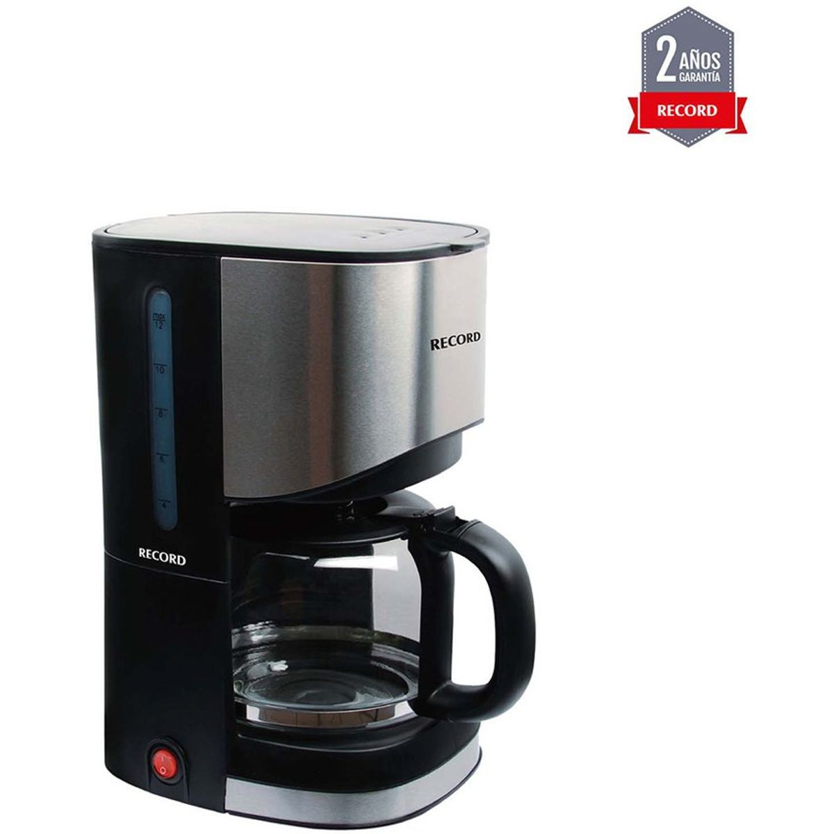 RECORD - Cafetera Inox 12 tazas con Antigoteo