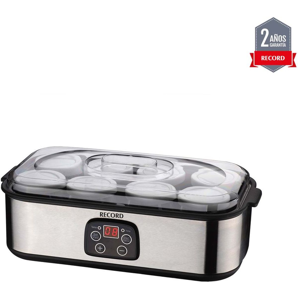 RECORD - Record Yogurt Maker 1.6L 8 frascos Inox