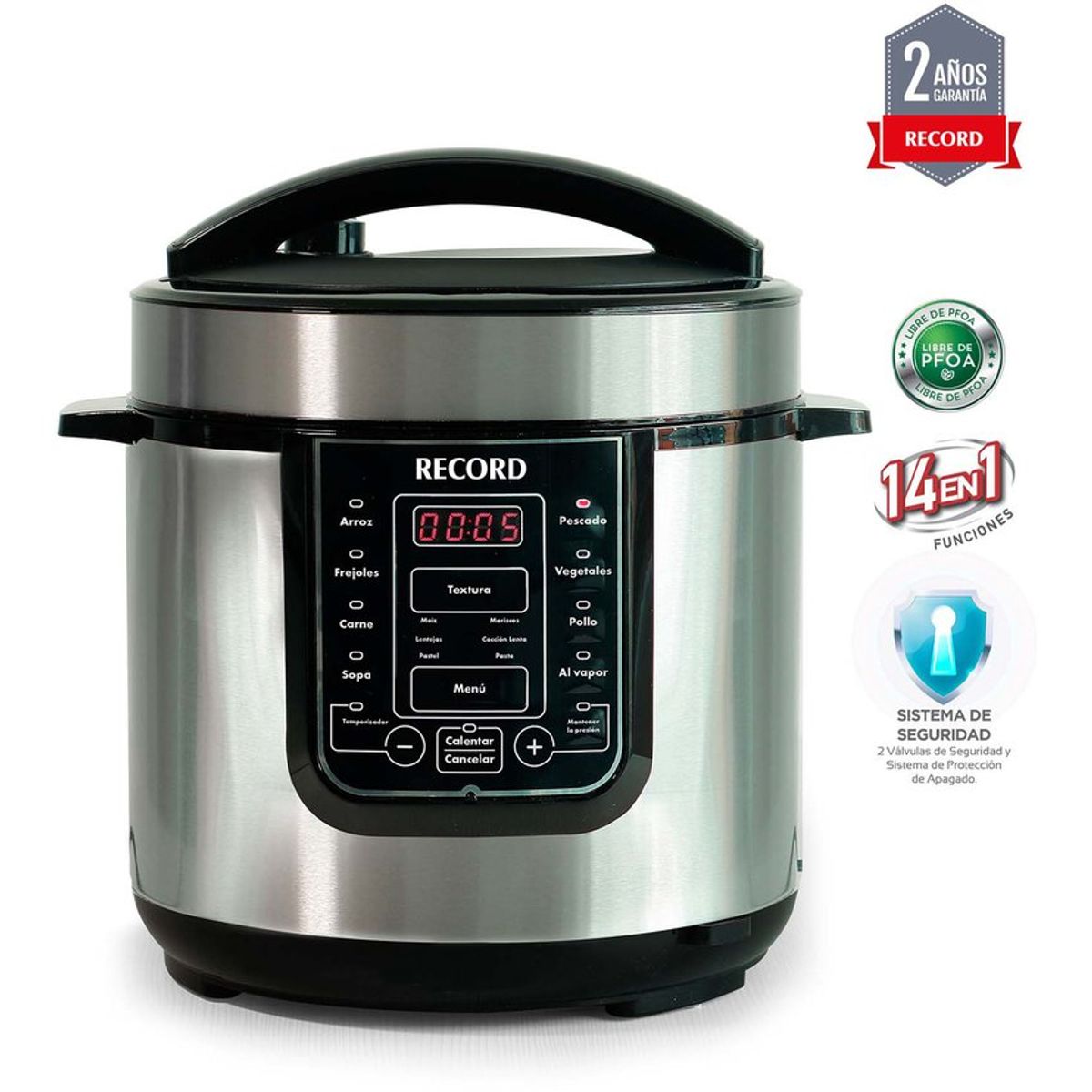 RECORD - Record Multi-Olla Rápida 6L - 14 en 1 - Inox