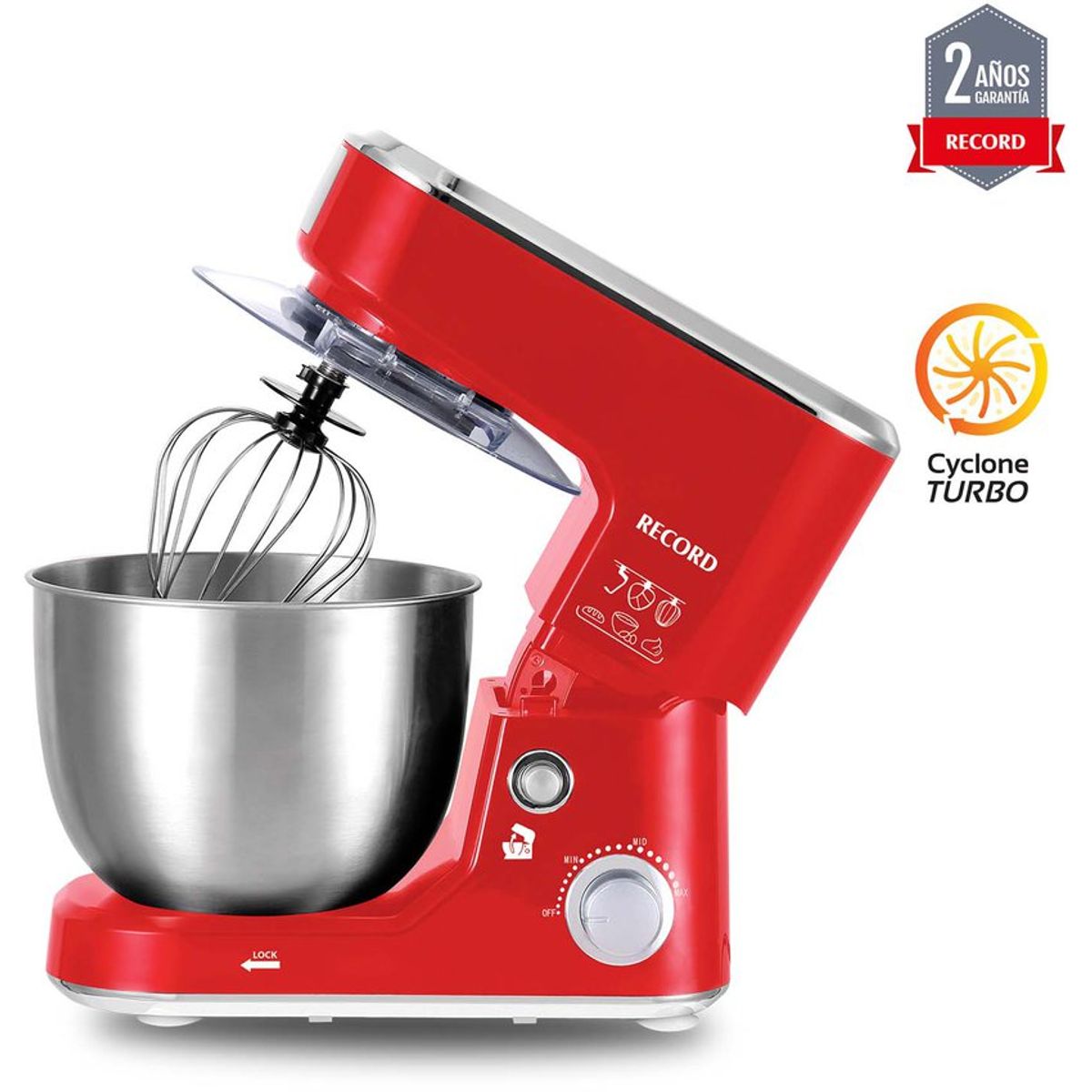 RECORD - Record Batidora de Pedestal Inox Collection 5L Rojo