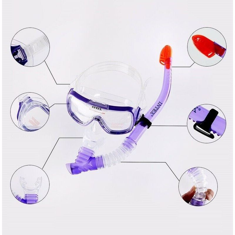 INTEX - INTEX 55950- Snorkel - Set de buceo Máscara y tubo  8 años +