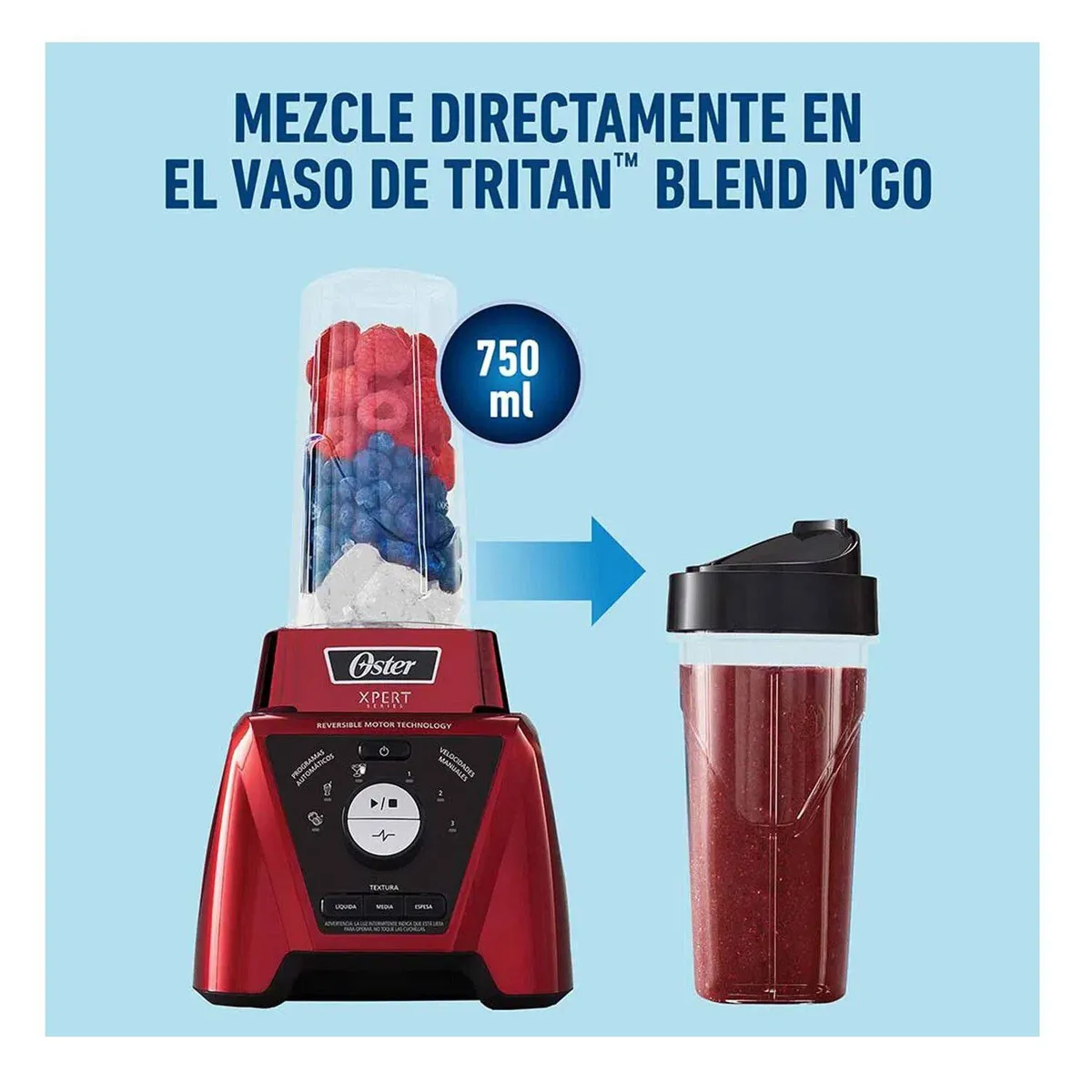 OSTER - Licuadora Xpert Oster Control de Textura BLST3BRPG