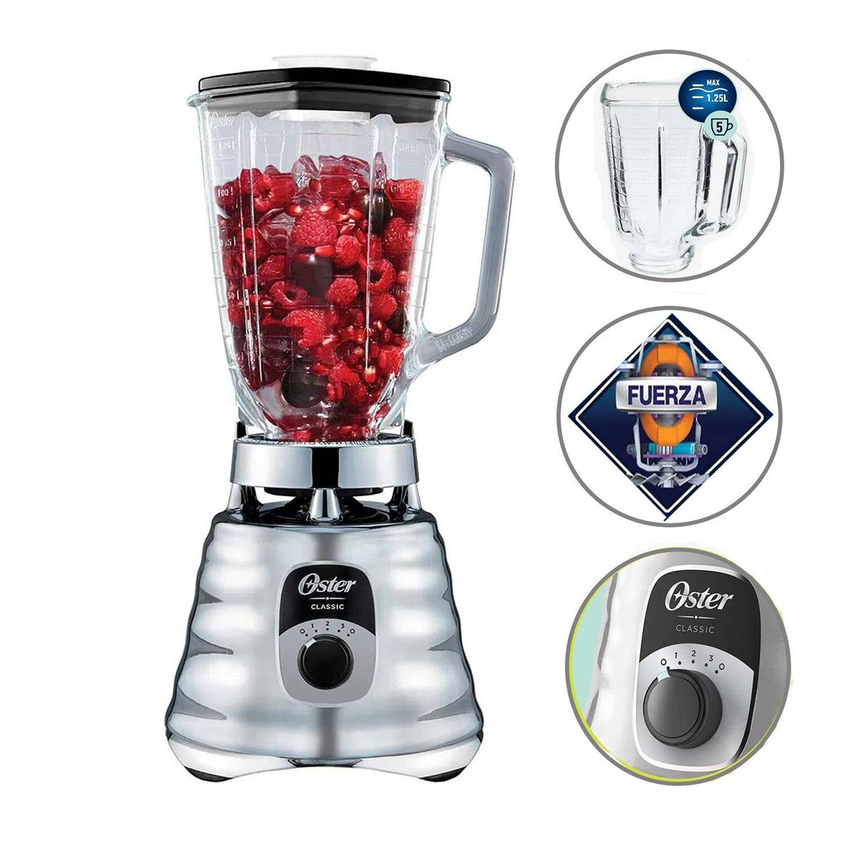 OSTER - Licuadora Clásica 3 Velocidades BLST4655 700w
