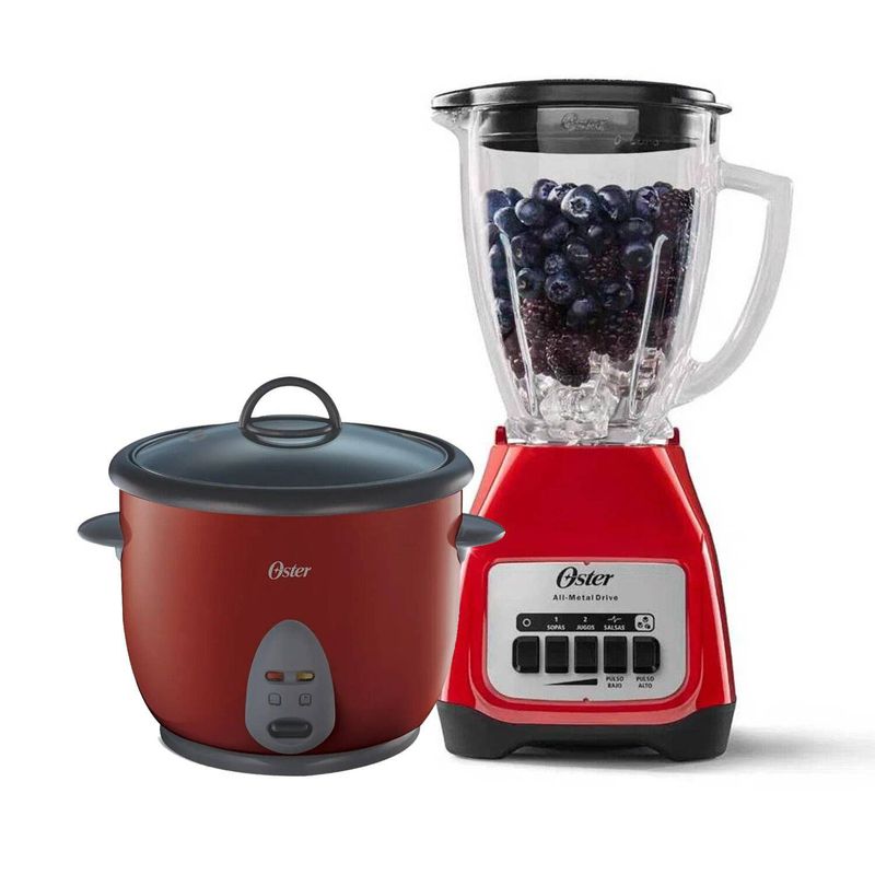 OSTER - Combo Oster Licuadora BLSTKAG-RPB 2v Pulso  +Olla Arrocera 1.8Lt
