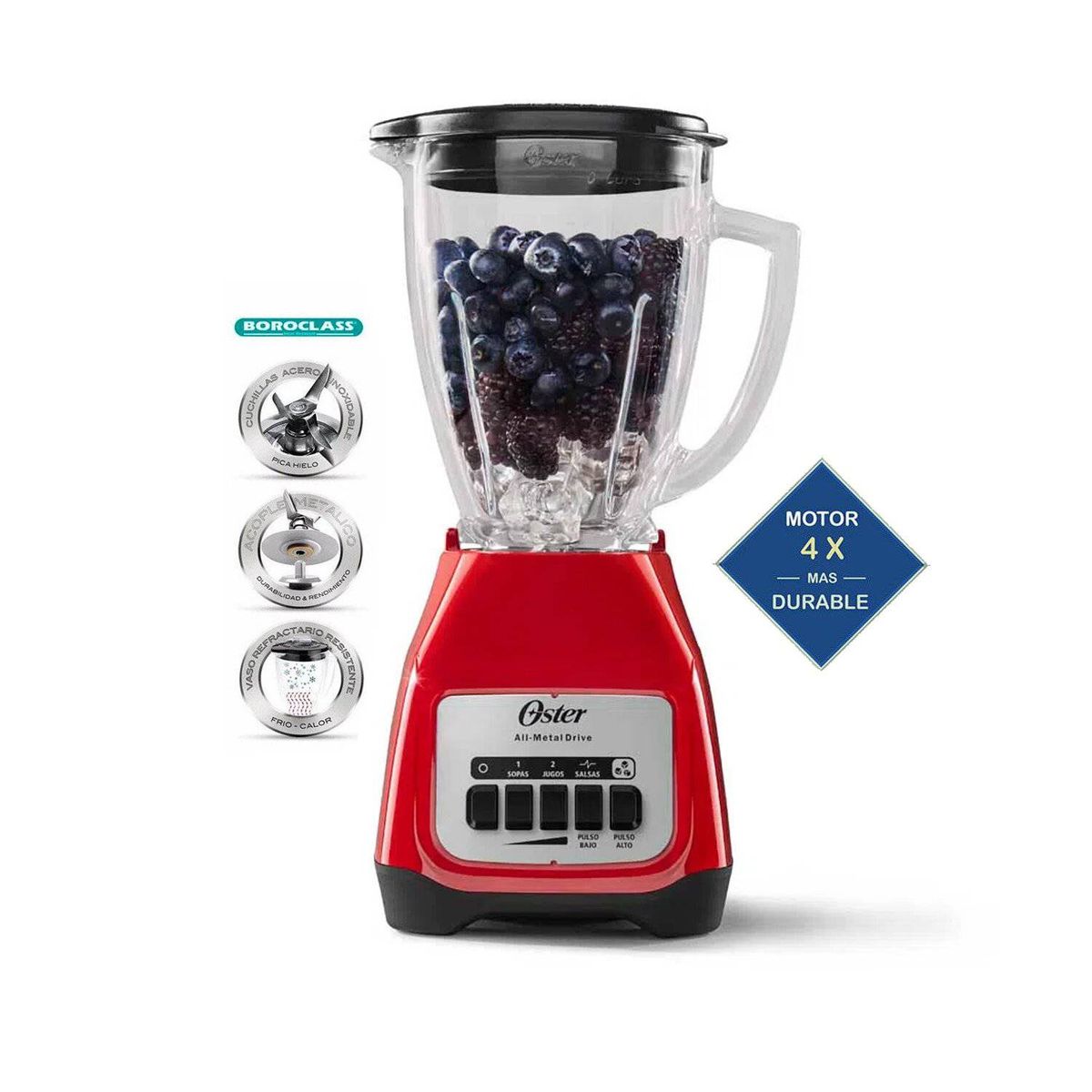 OSTER - Combo Oster Licuadora 2 Velocidades BLSTKAG-RPB + Hervidor 1.7lt