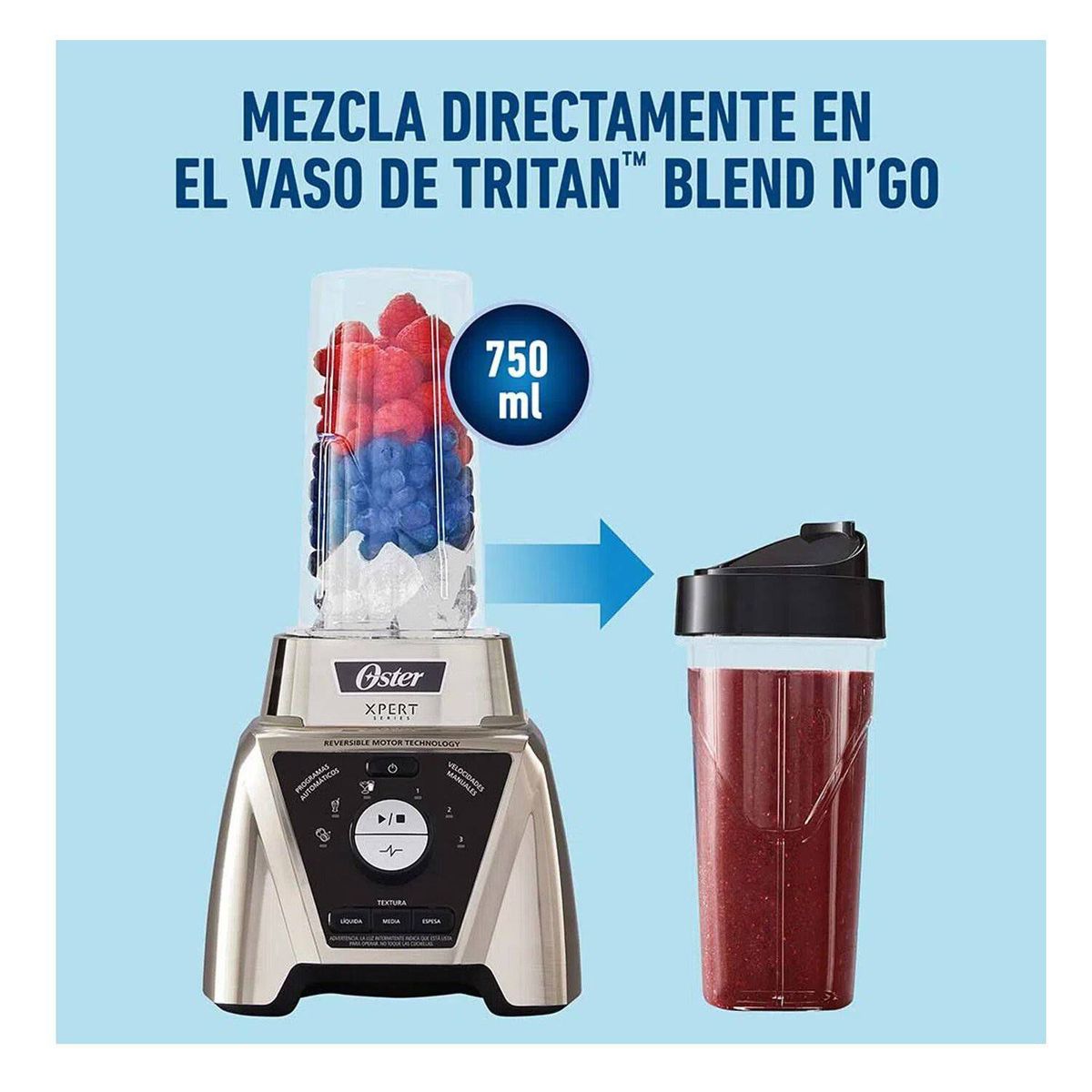 OSTER - Licuadora Xpert Oster Control de Textura BLST3BCPG
