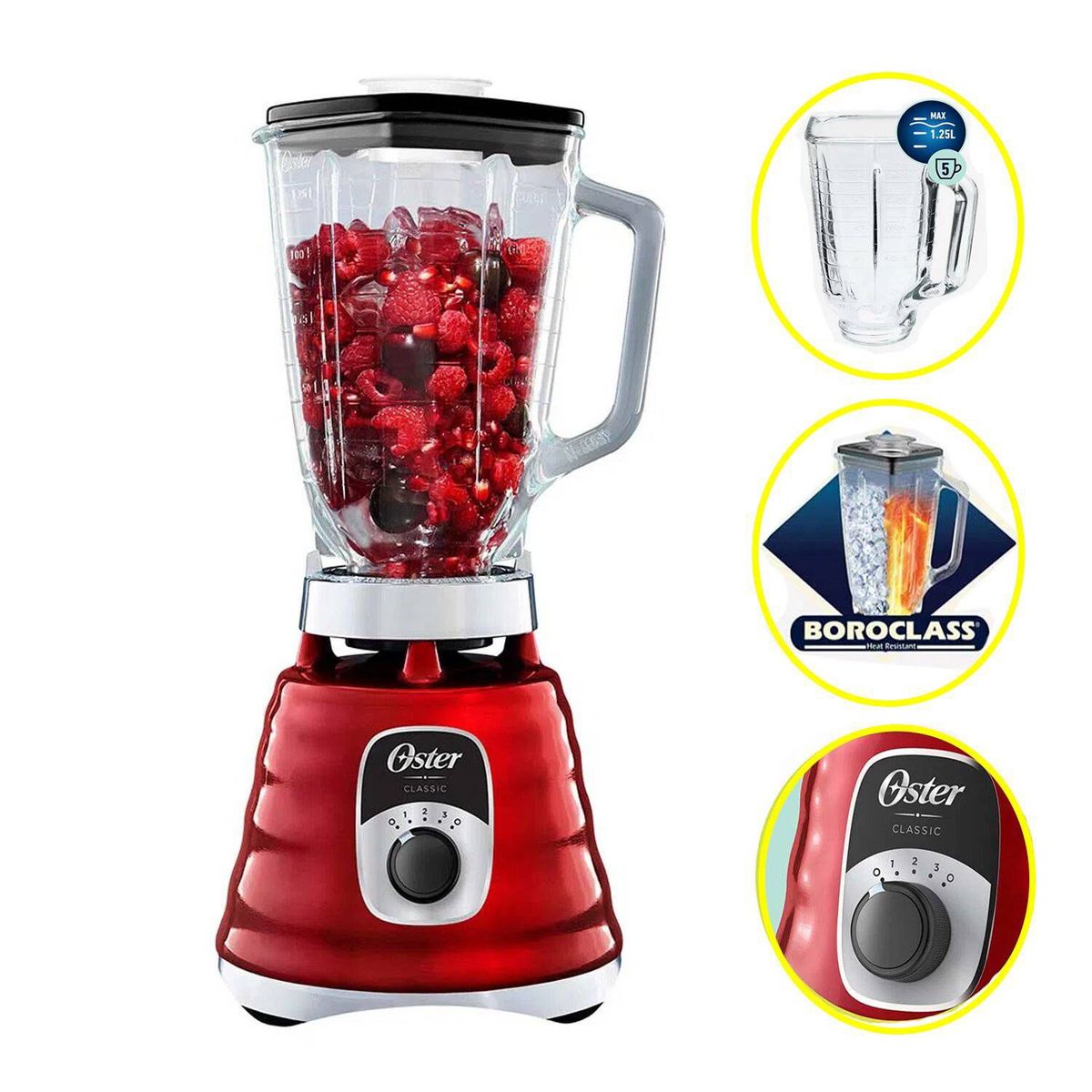 OSTER - Licuadora clásica 3 velocidades BLST4126R 700w