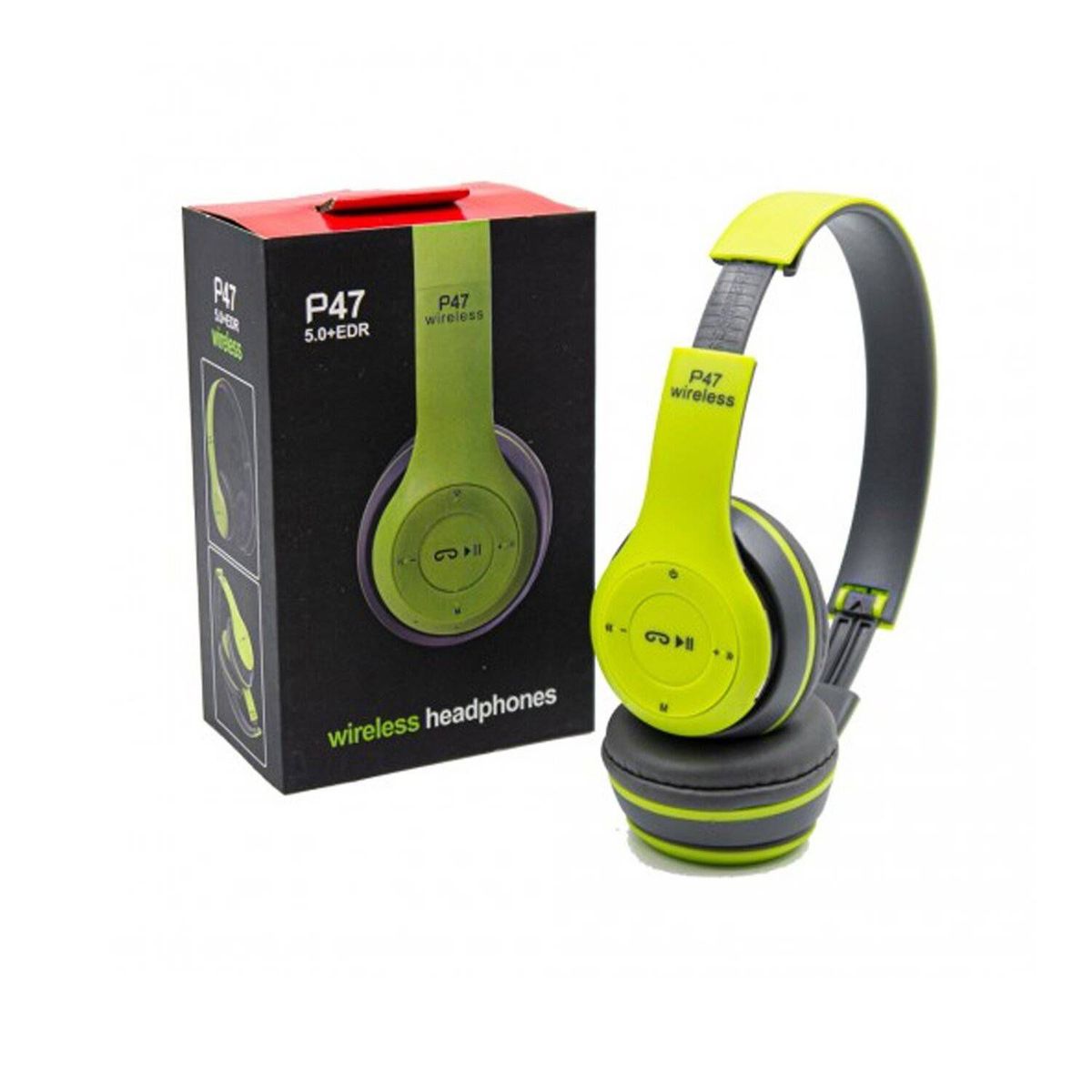GENERICO - Audífono Inalámbrico BLUETOOTH WIRELESS 5.0 P47 Verde