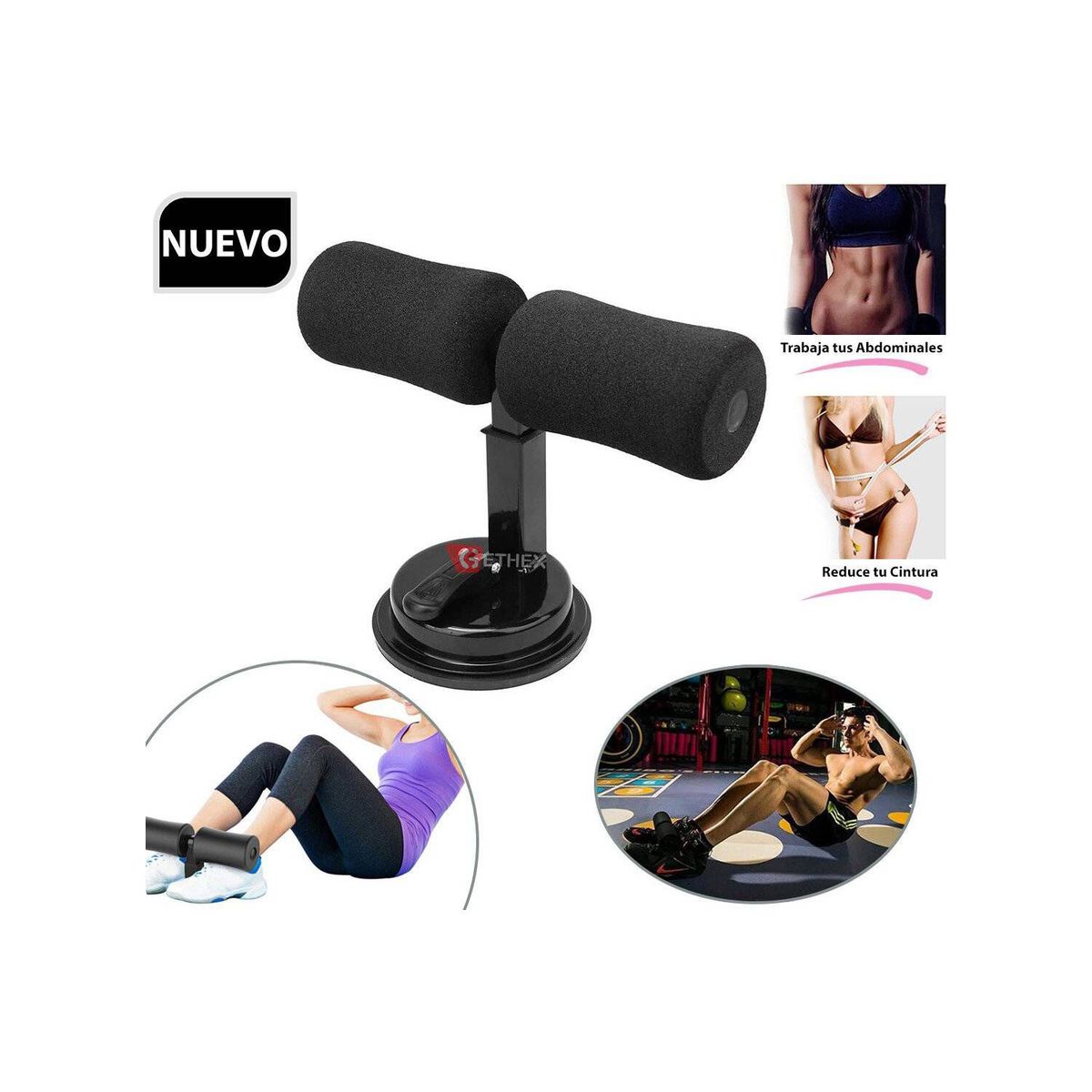 GENERICO - Soporte de Succión Para abdominales Negro