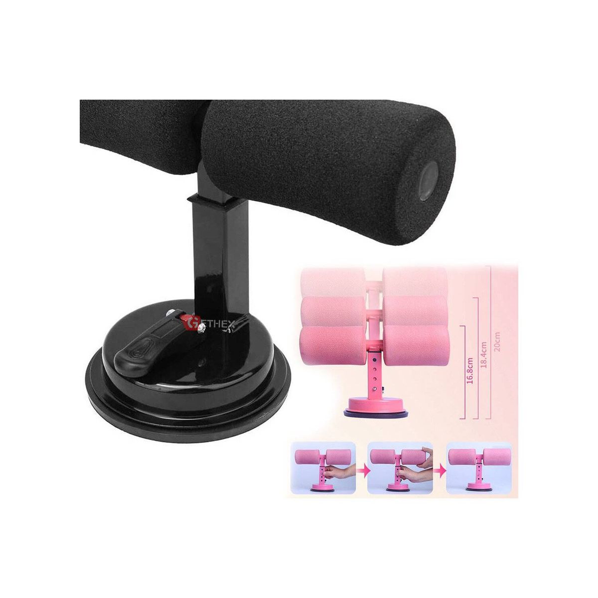 GENERICO - Soporte de Succión Para abdominales Negro