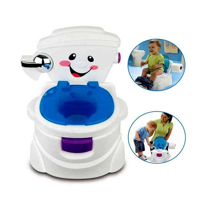 IDEAL - Bacín Entrenador Musical para Bebes Azul