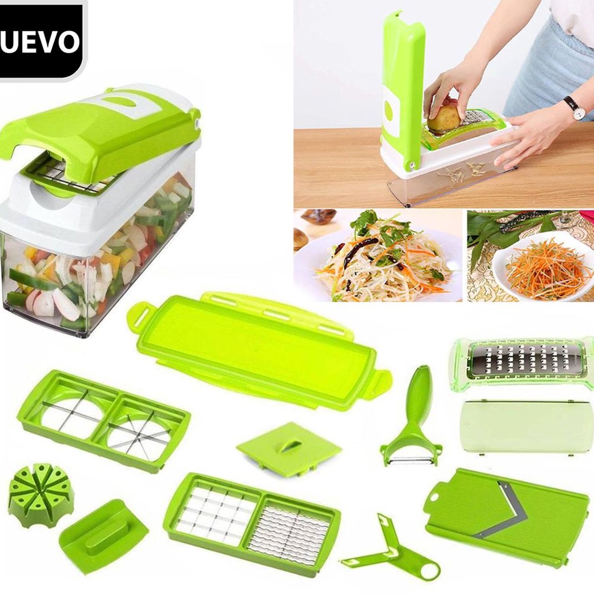 GENERICO - Picador rallador de frutas y verduras 12 pzas