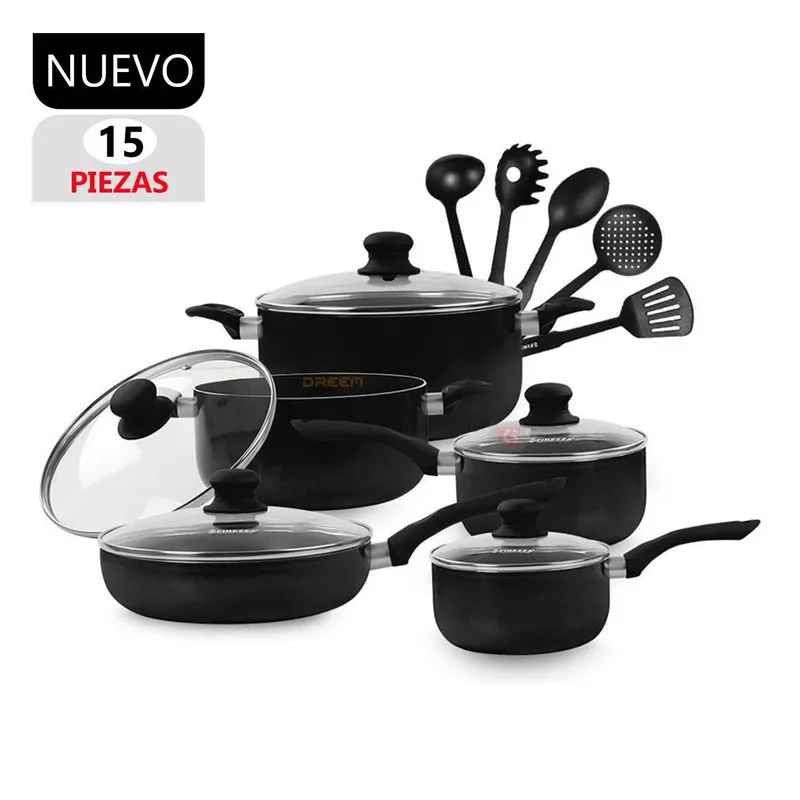 FINEZZA - Set de Ollas Antiadherentes Finezza FZ-1655T Negro