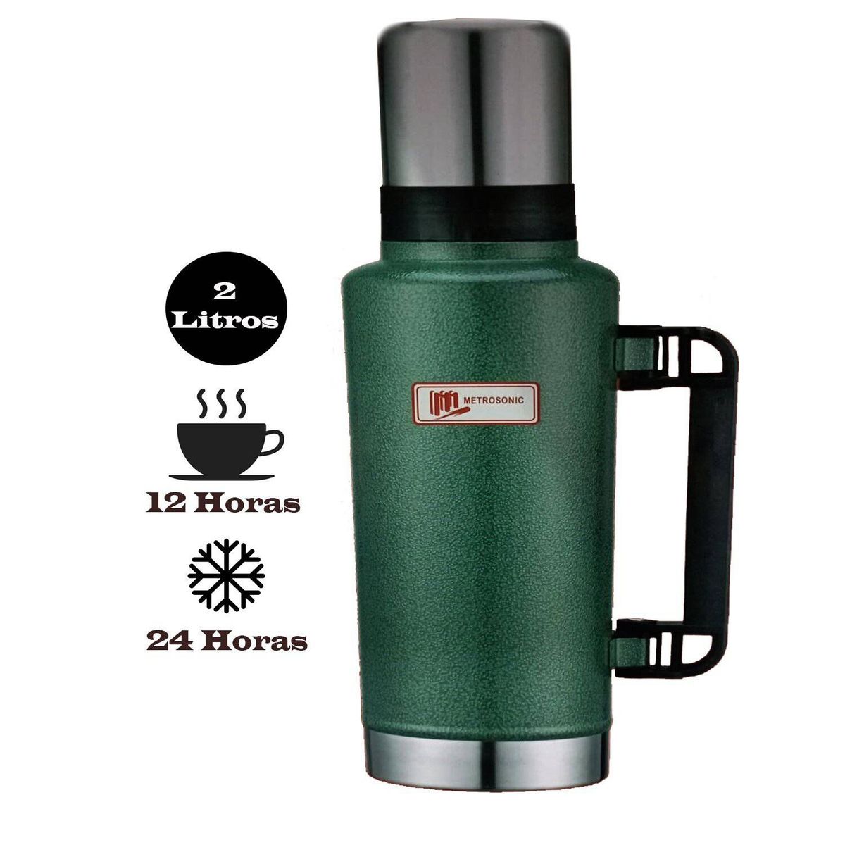 GENERICO - Termo Metrosonic Acero Inox 2 Lts SE0090 Green