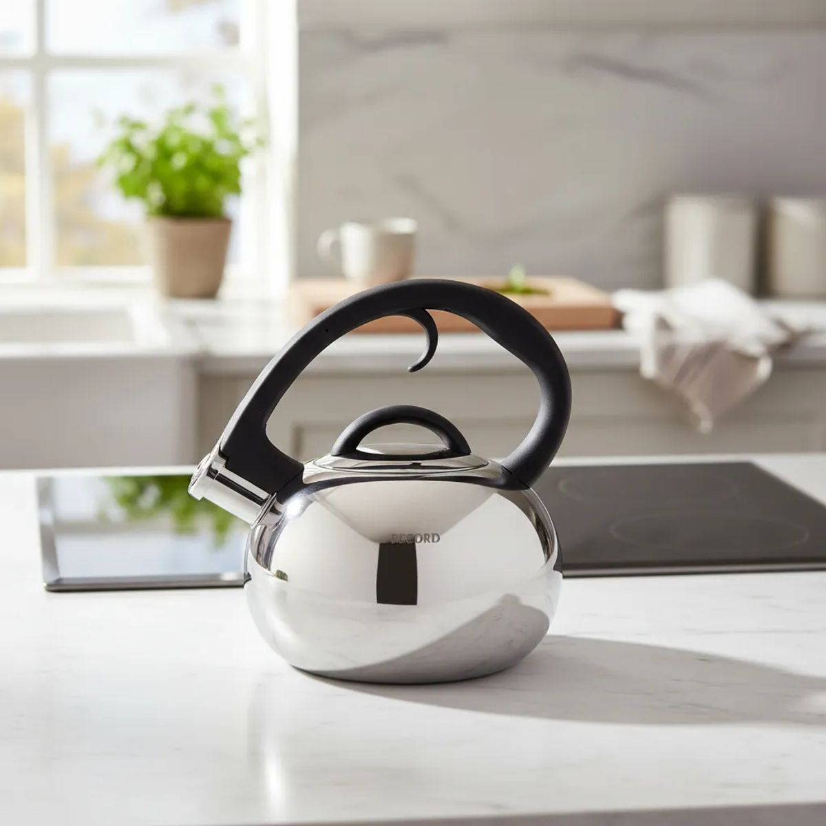 RECORD - Tetera Record Letizia 19l Inoxidable Silbadora Plateado