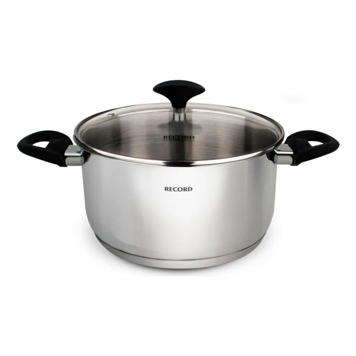 RECORD - Olla Record Gia Plus Acero Inoxidable con tapa de vidrio 26 cm