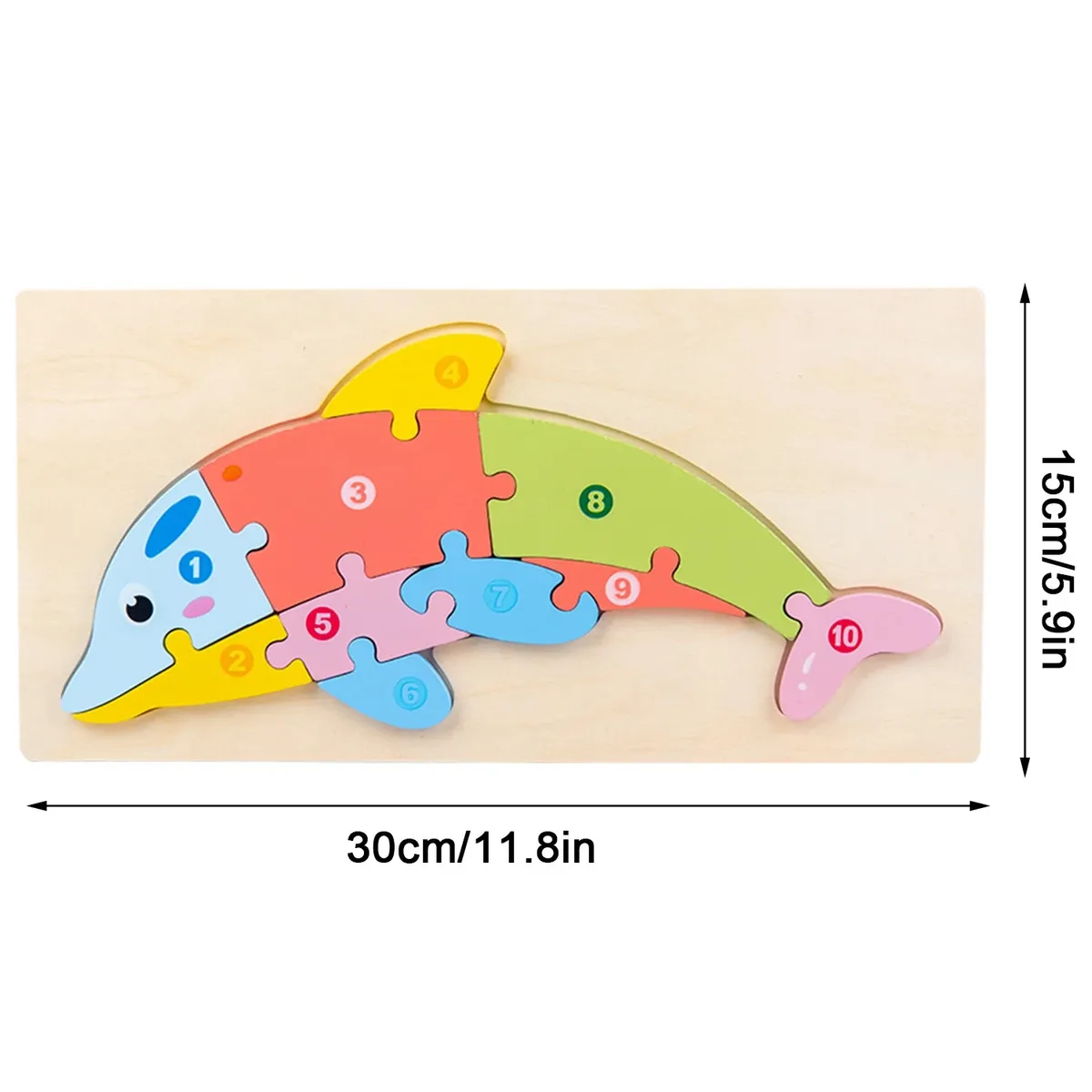 GENERICO - Rompecabezas de Animales 10 Piezas  Aleatorio X1