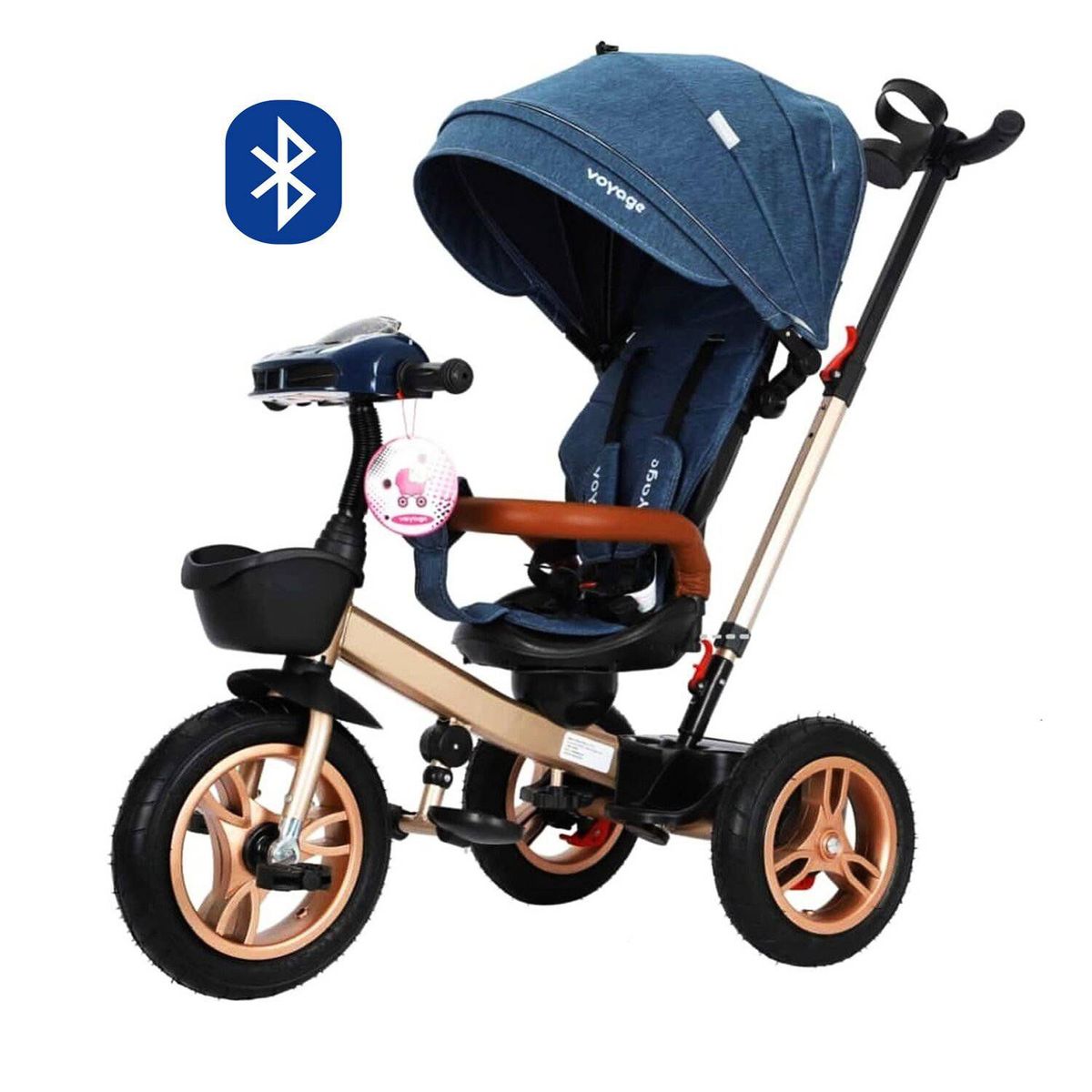 VOYAGE - Triciclo para Niños Voyage Azul Bluetooth USB