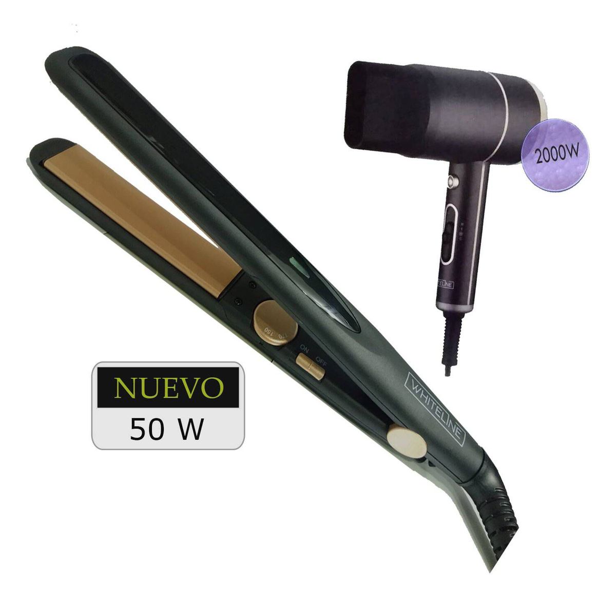 GENERICO - Plancha de Cabello Whiteline JL-6013t Secadora
