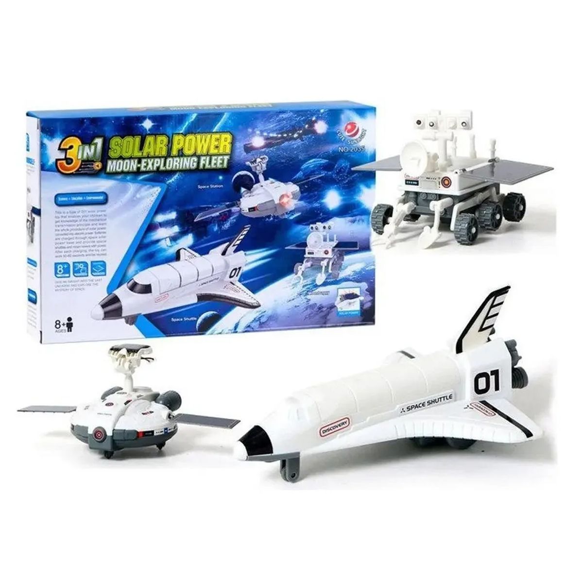 GENERICO - Kit de Robot Solar 3 en 1 Flota de Exploración