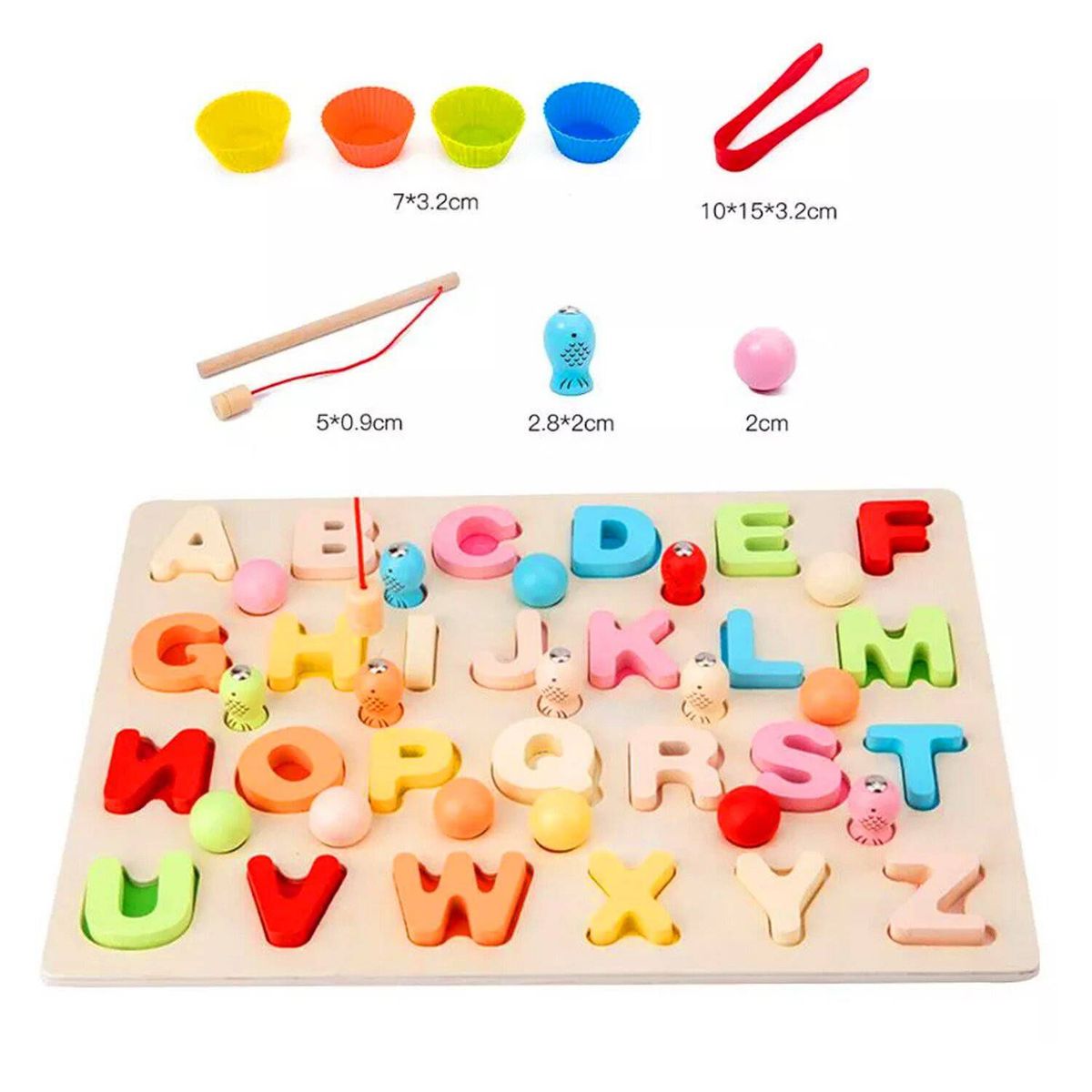 GENERICO - Juego Didático Pesca Digital Multifuncional Letras