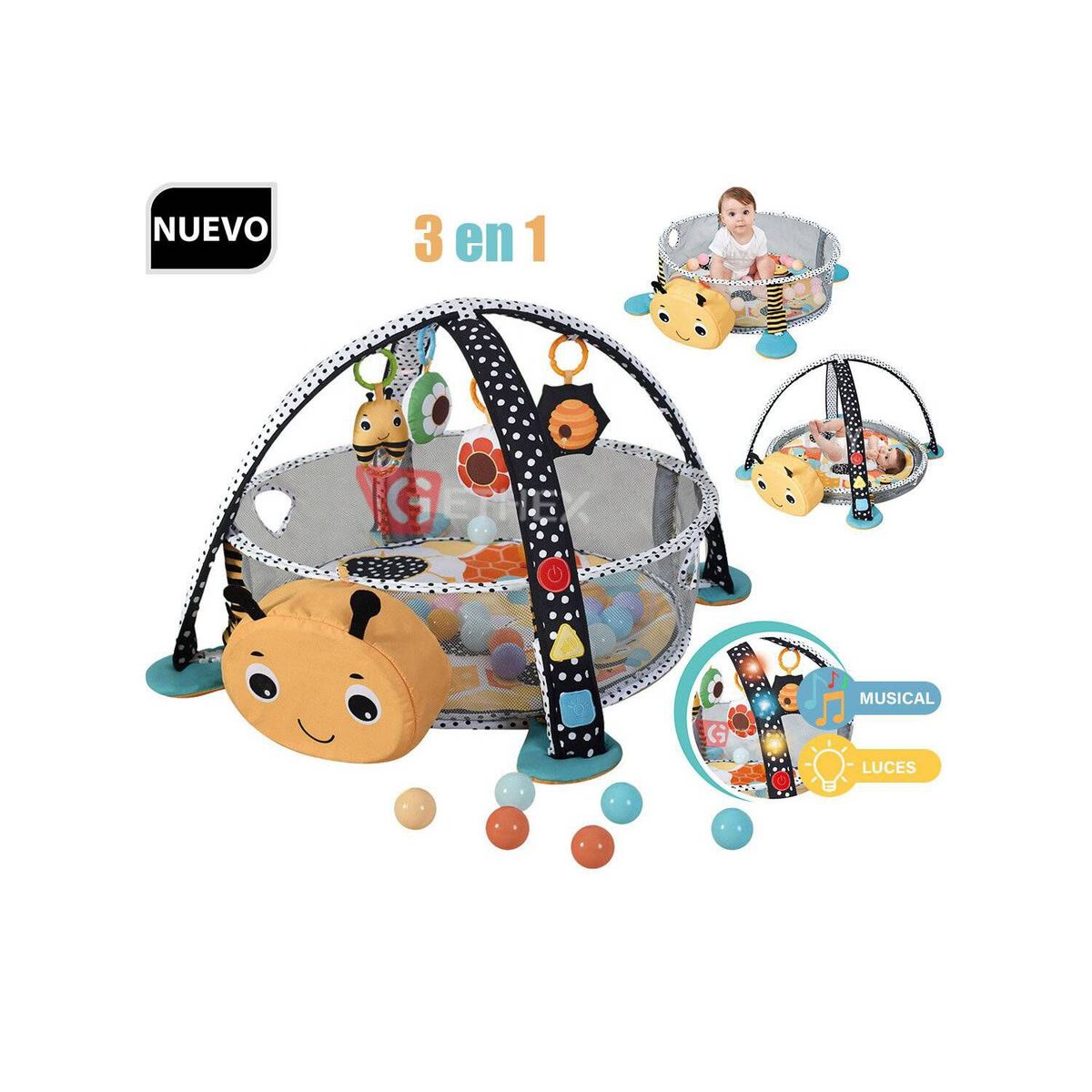 GENERICO - Gimnasio Musical Con Luces y Pelotas de Color Gusano