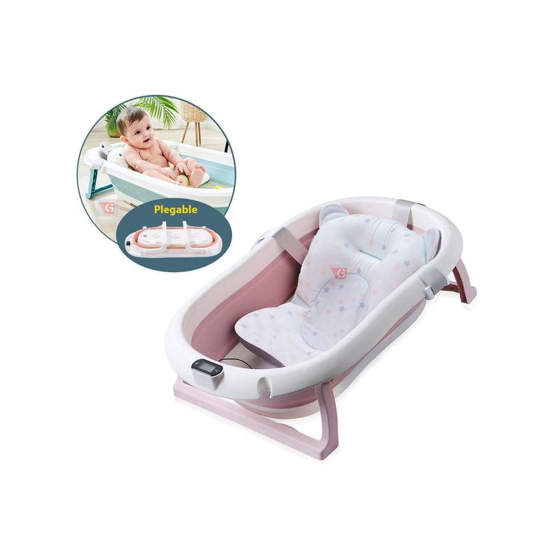 DOUX BEBE - Tina de Baño Para Bebe Plegable Rosado DB-500L