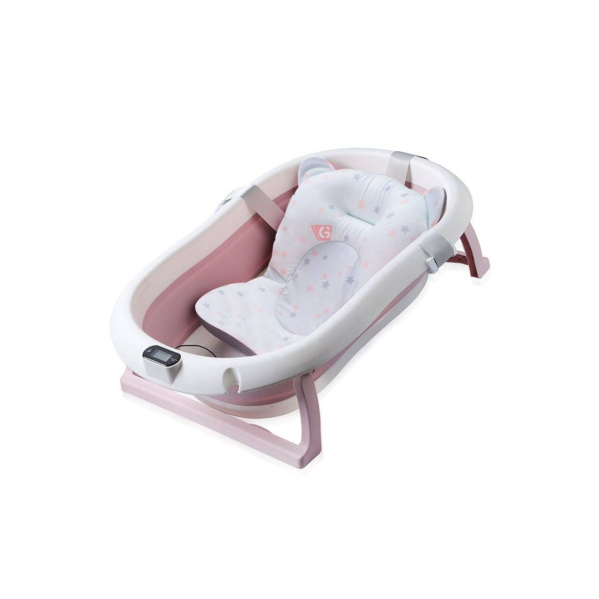 DOUX BEBE - Tina de Baño Para Bebe Plegable Rosado DB-500L