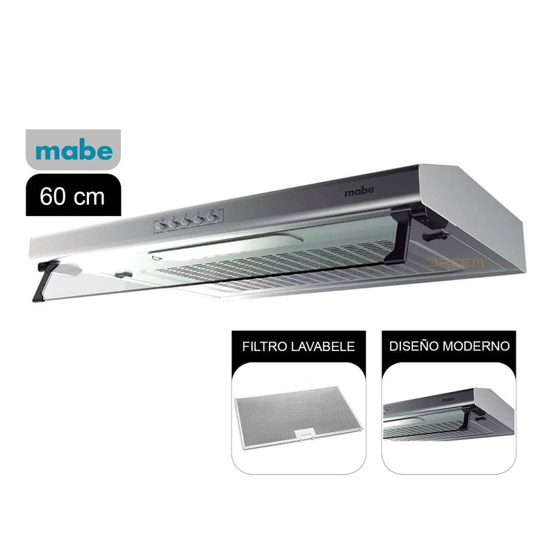 MABE - Campana extractora cmu6020pi0 60 cm