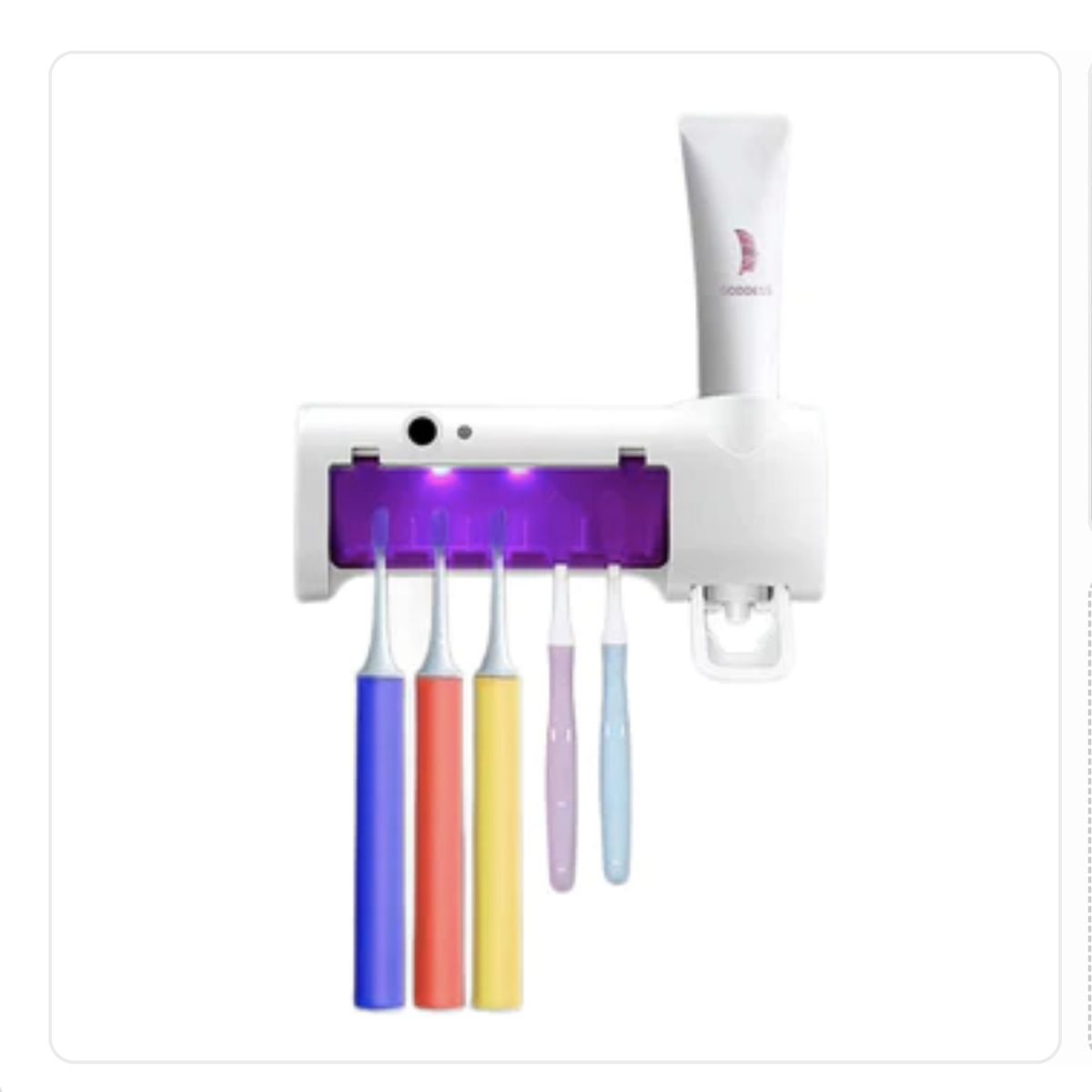 AURELA - Dispensador de Pasta con Porta cepillos y Esterilizador UV