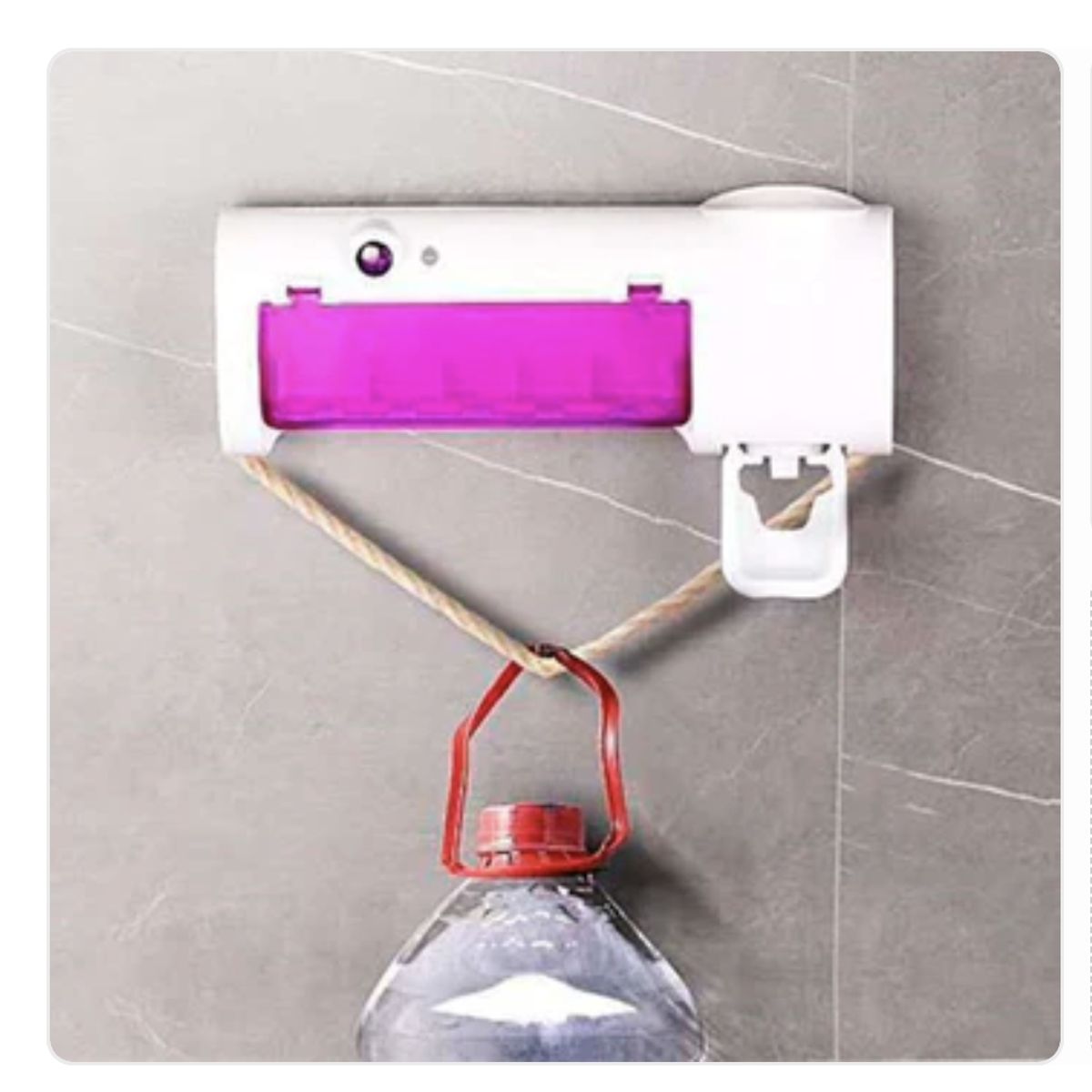 AURELA - Dispensador de Pasta con Porta cepillos y Esterilizador UV