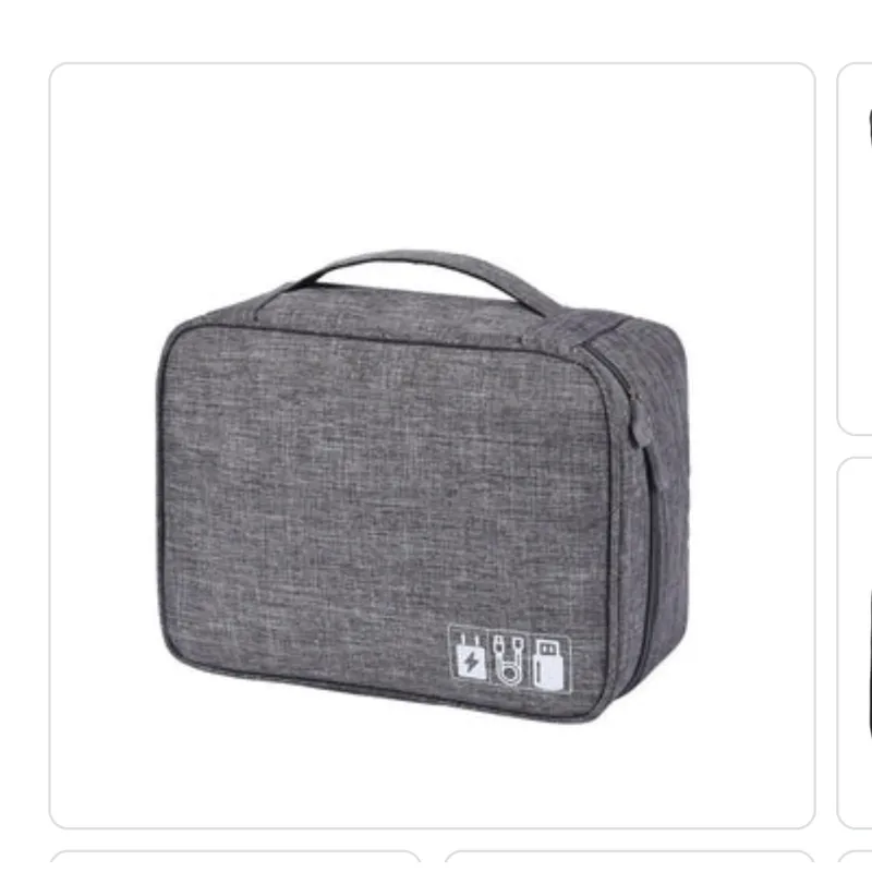 AURELA - Estuche Organizador de Cables y Accesorios Impermeable - Gris