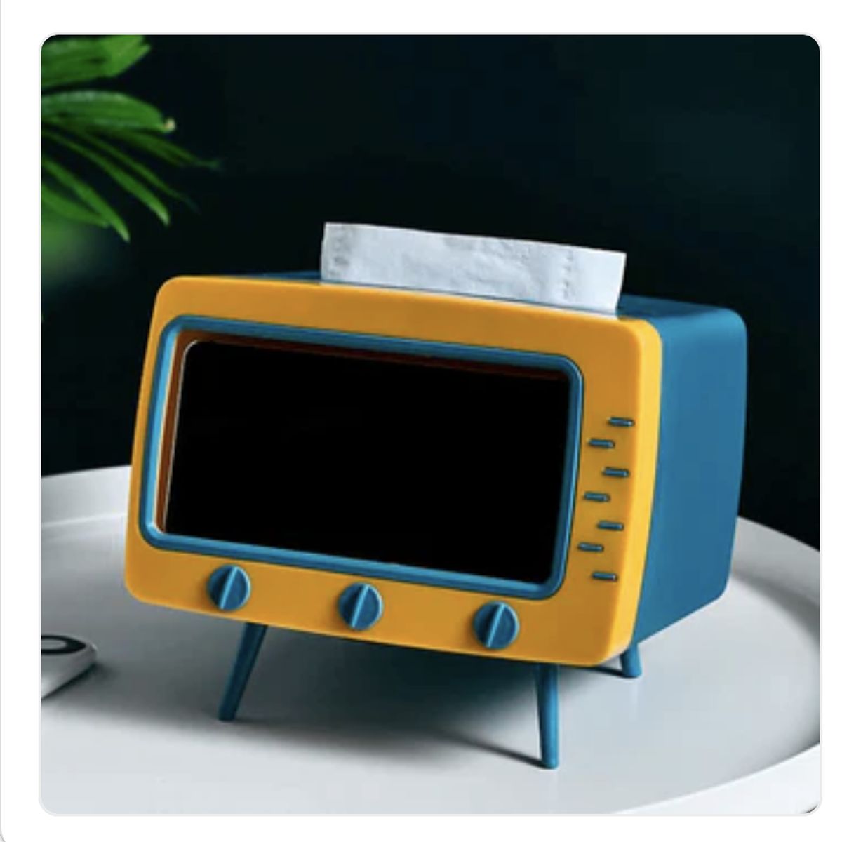 AURELA - Servilletero Porta Celular Retro - Azul