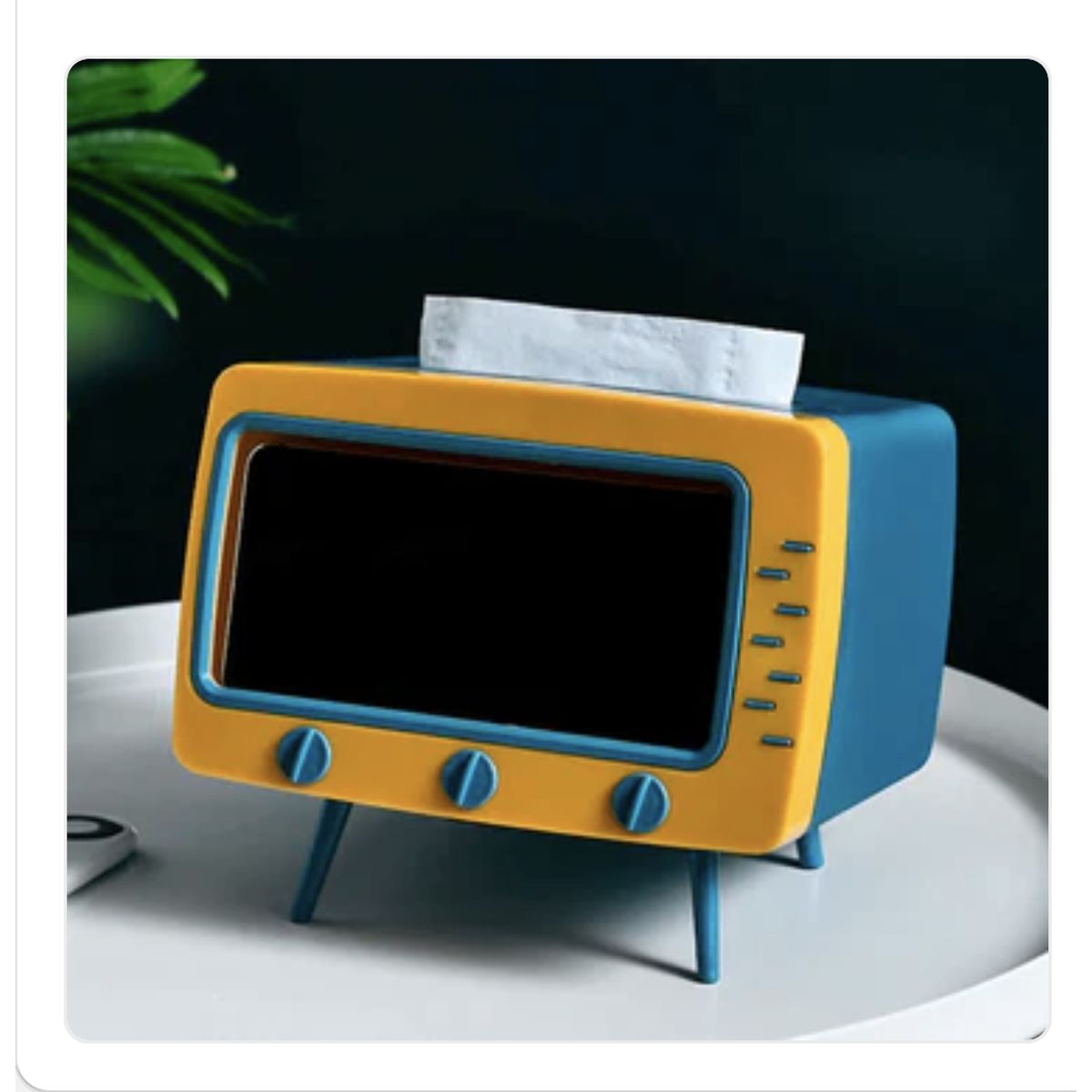 AURELA - Servilletero Porta Celular Retro - Azul