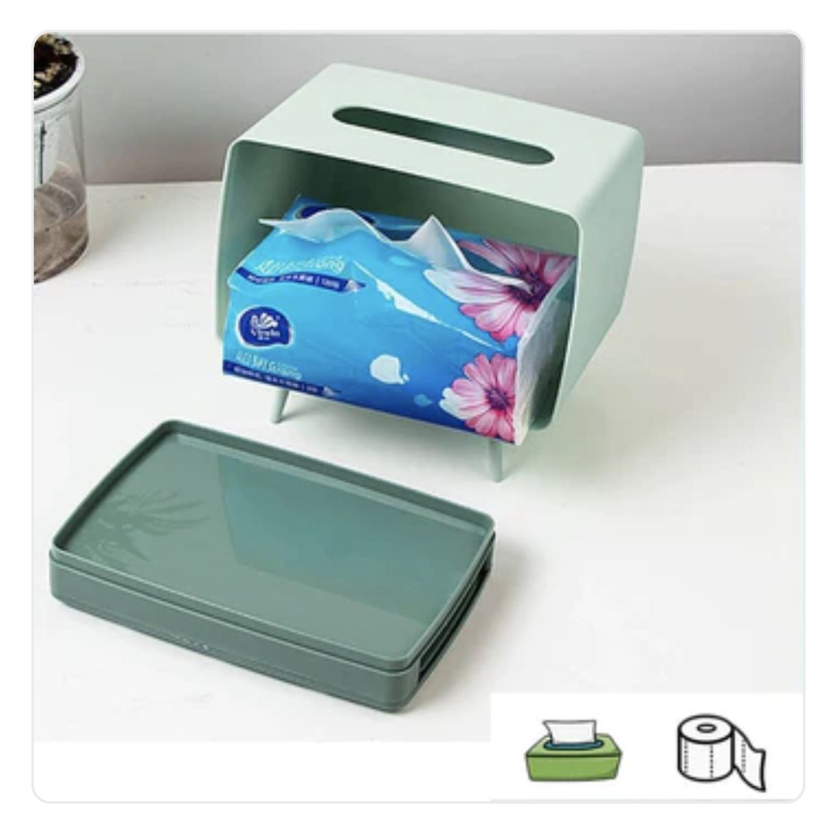 AURELA - Servilletero Porta Celular Retro - Azul